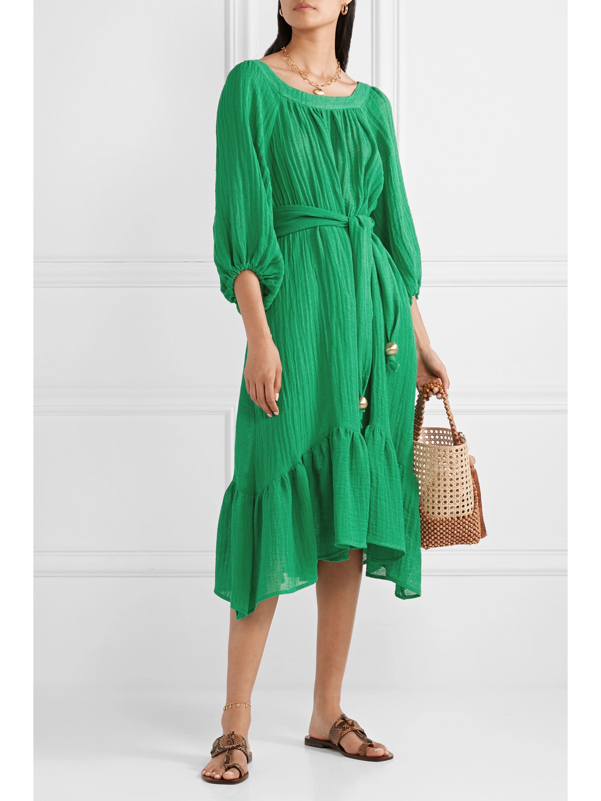 lisa marie fernandez green dress