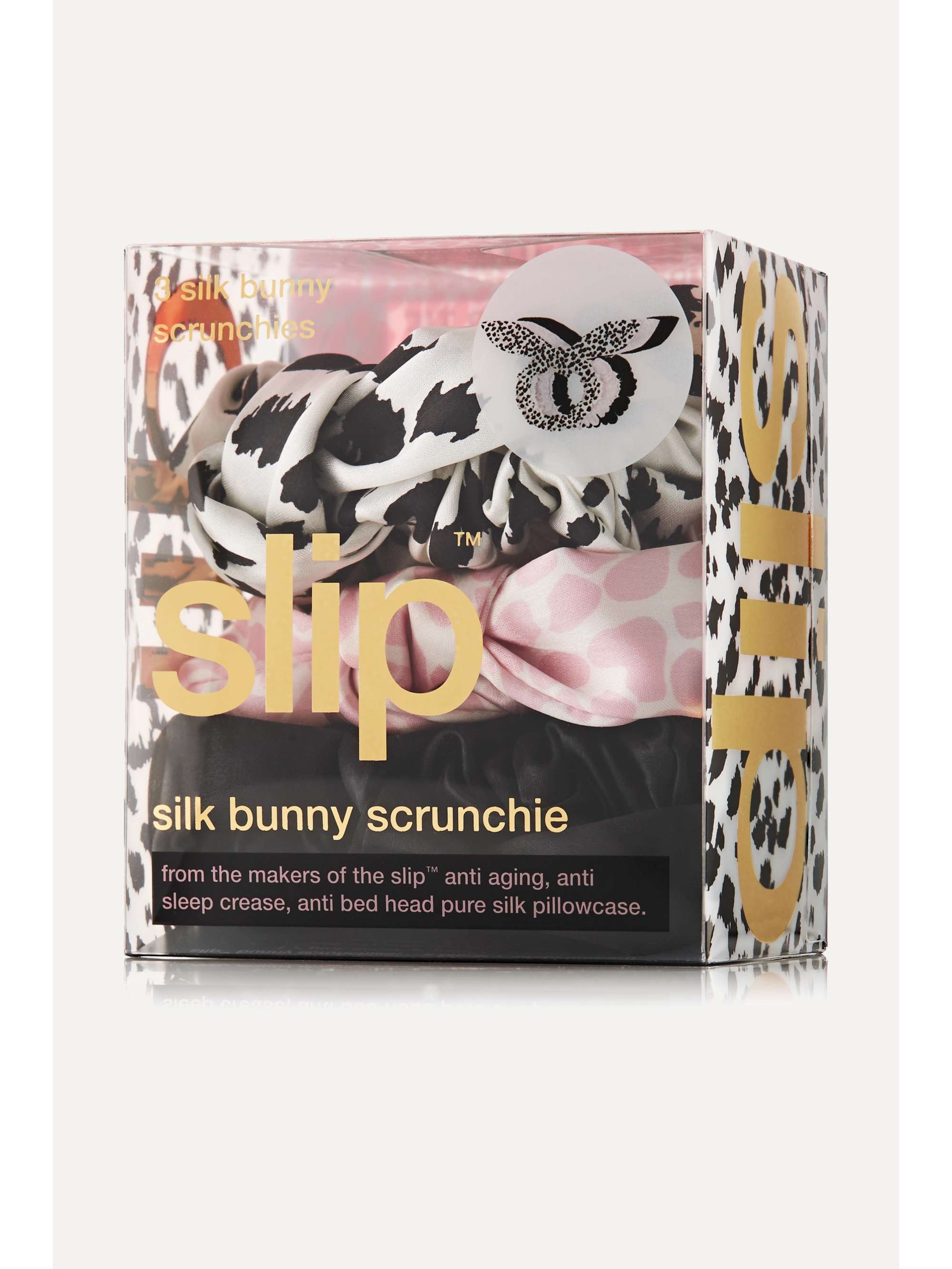 SLIP The Bunny set of three silk hair ties