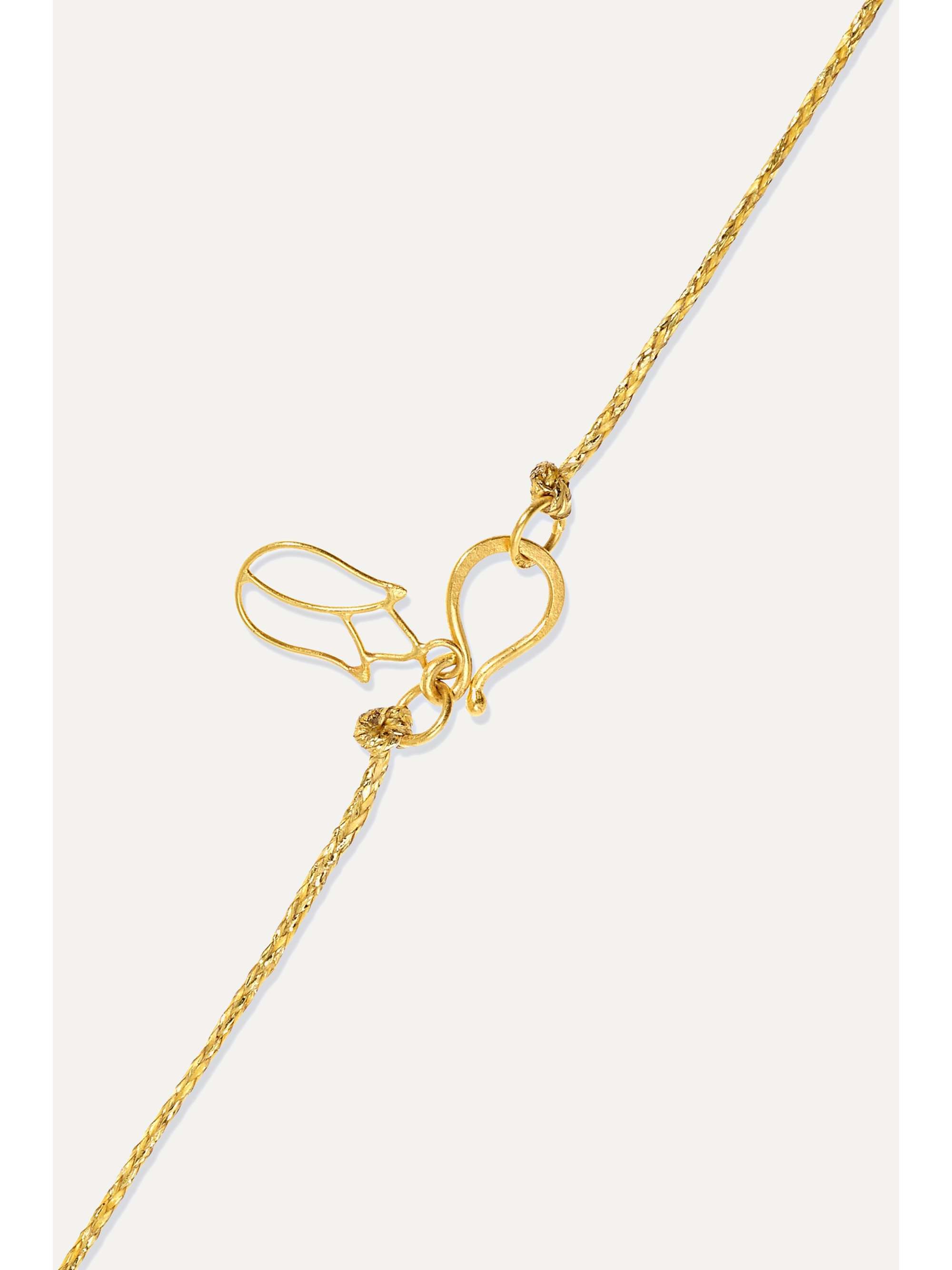 PIPPA SMALL 18-karat gold and cord necklace