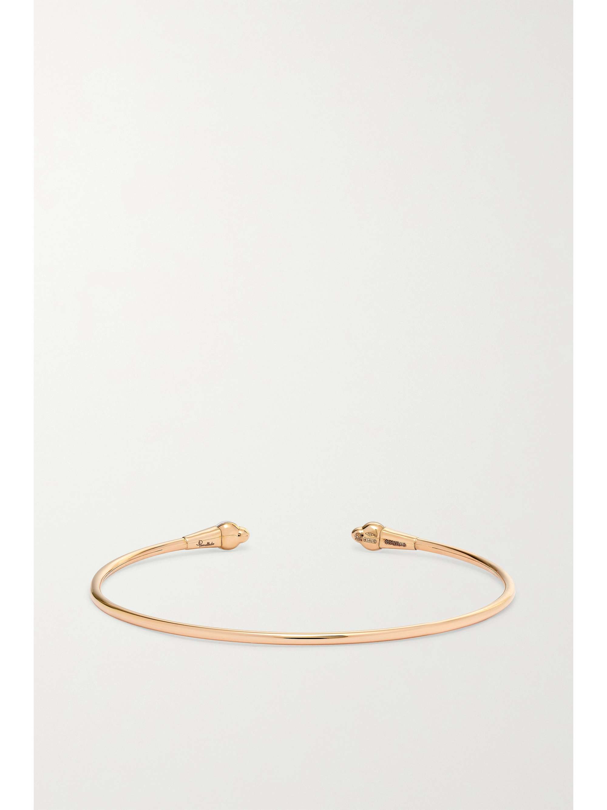 POMELLATO 18-karat rose gold, moonstone and diamond cuff