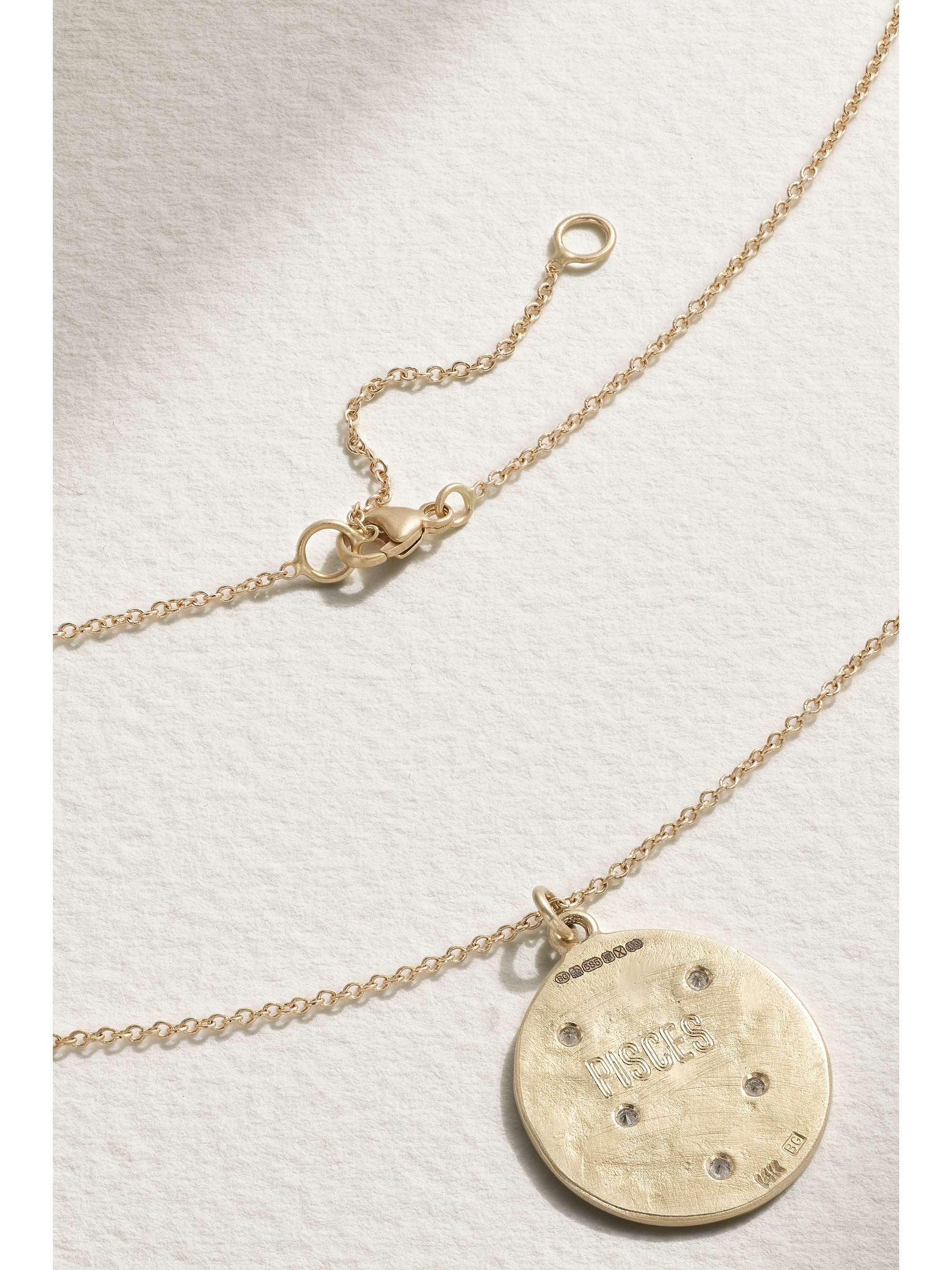 BROOKE GREGSON Zodiac Pisces 14-karat gold diamond necklace