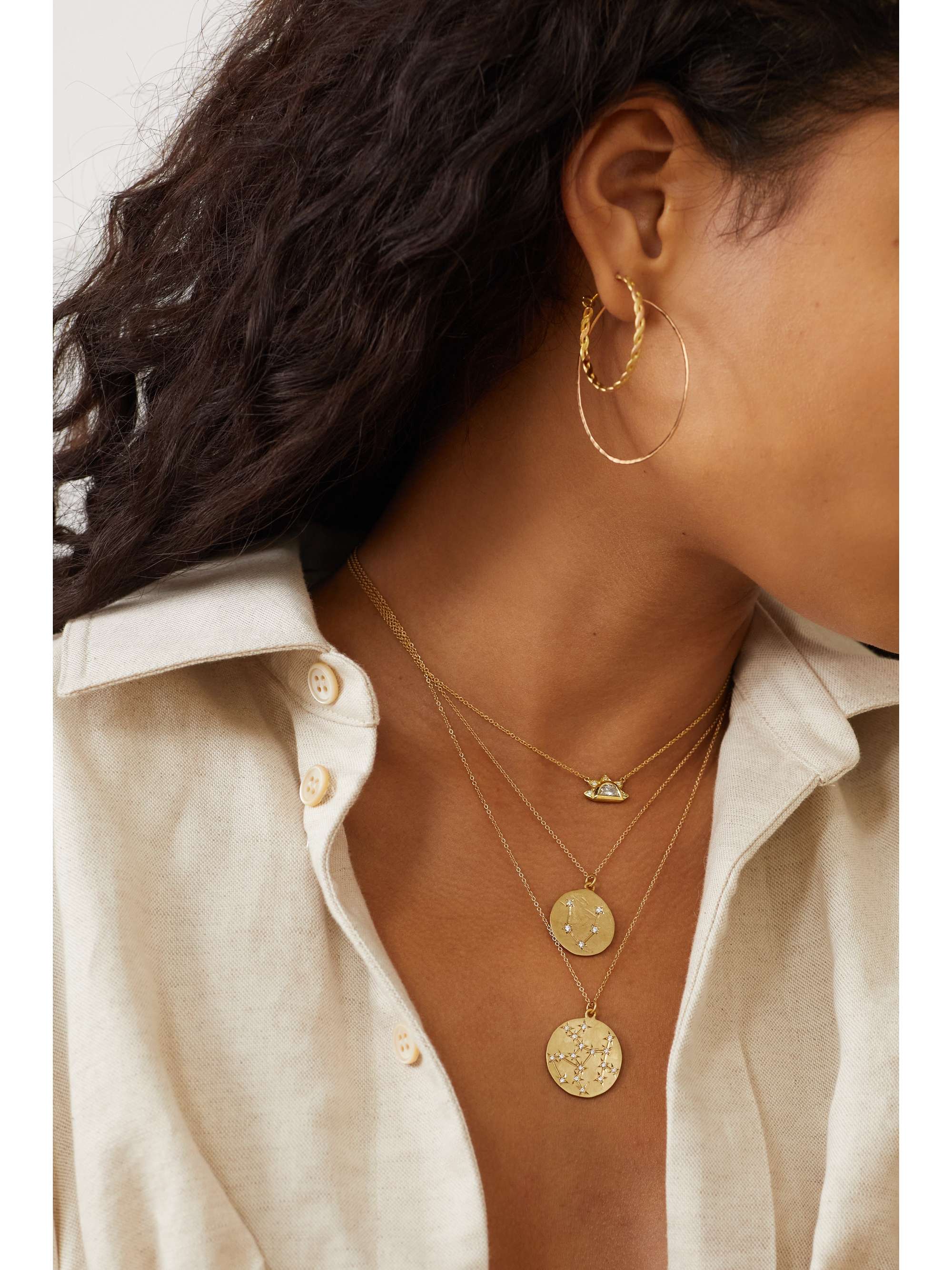 BROOKE GREGSON Zodiac Pisces 14-karat gold diamond necklace