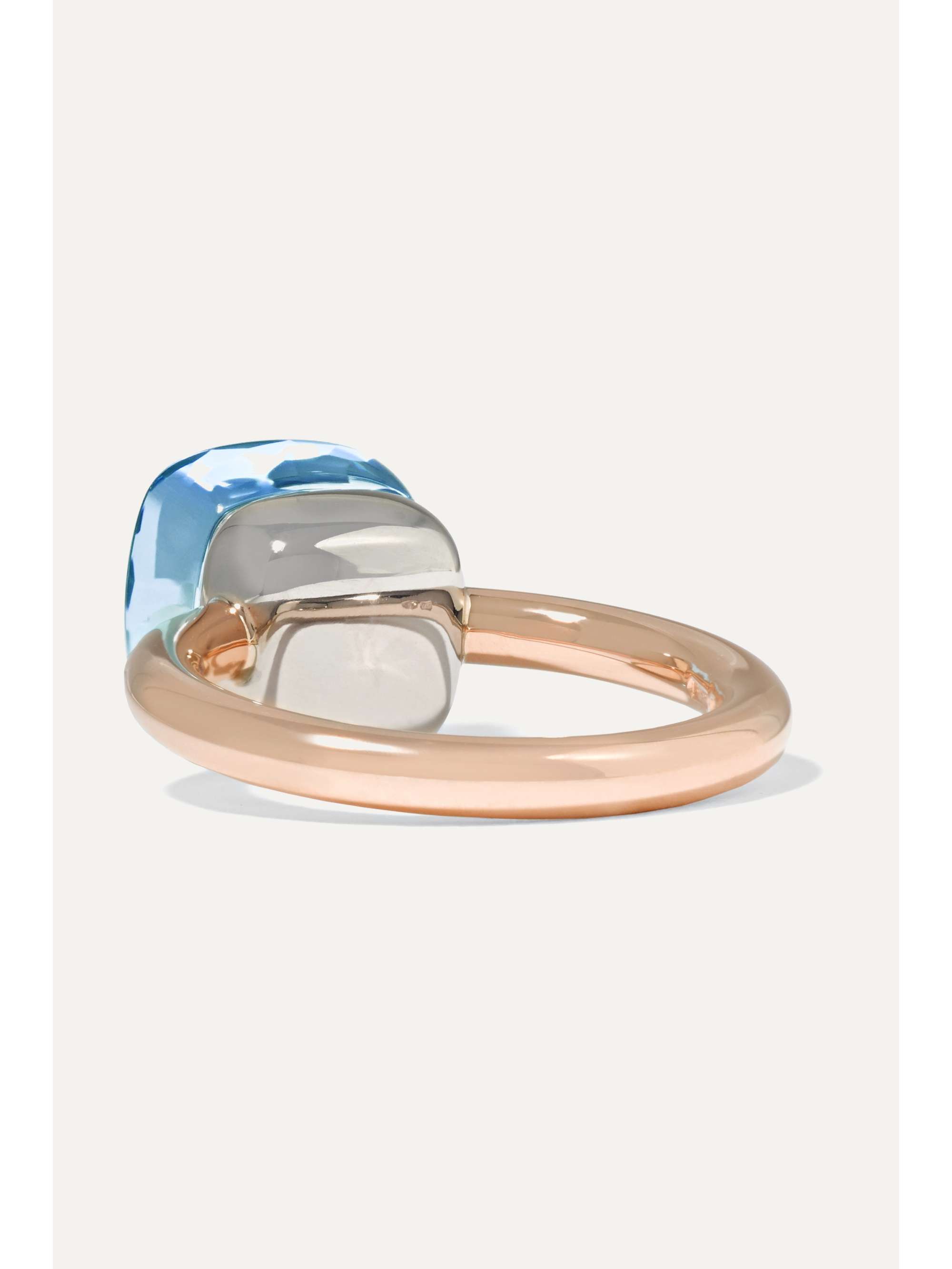 POMELLATO Nudo Classic 18-karat rose and white gold topaz ring