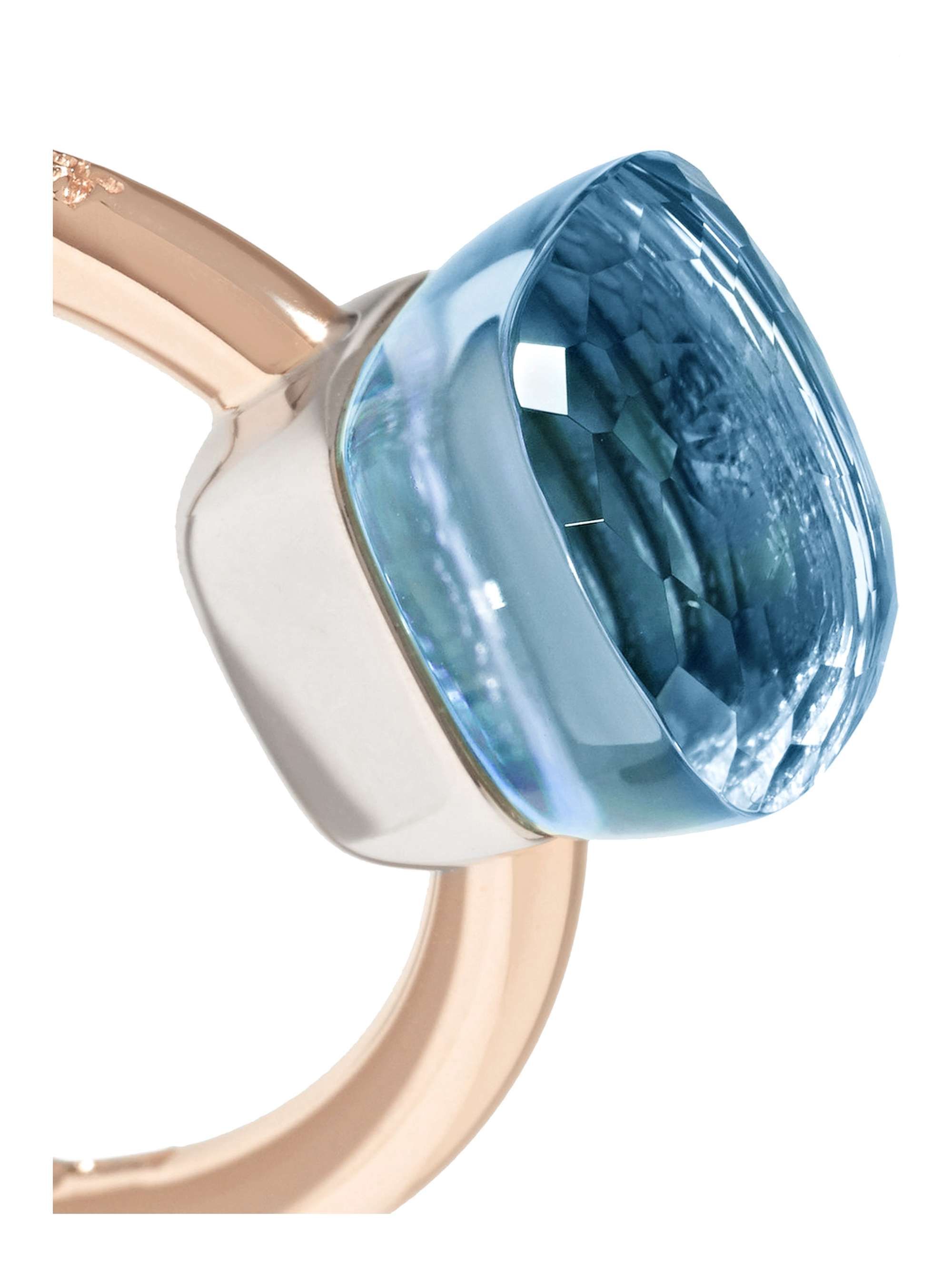 POMELLATO Nudo Classic 18-karat rose and white gold topaz ring