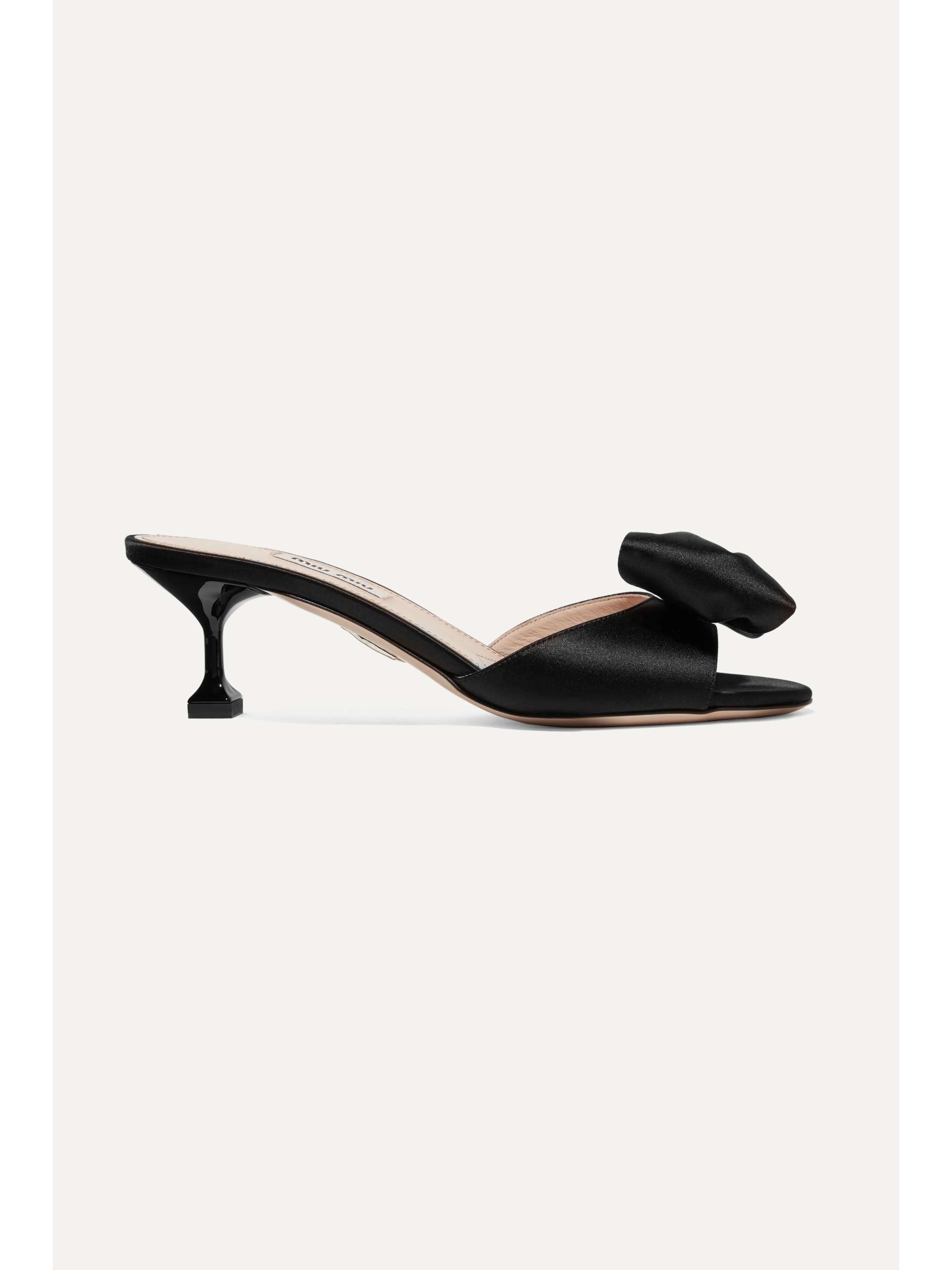black bow mules