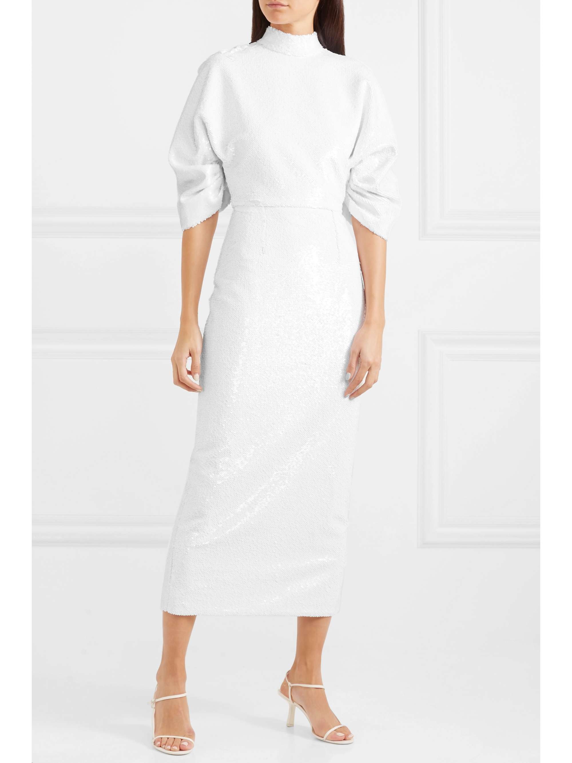 EMILIA WICKSTEAD Shari open-back sequined chiffon midi dress