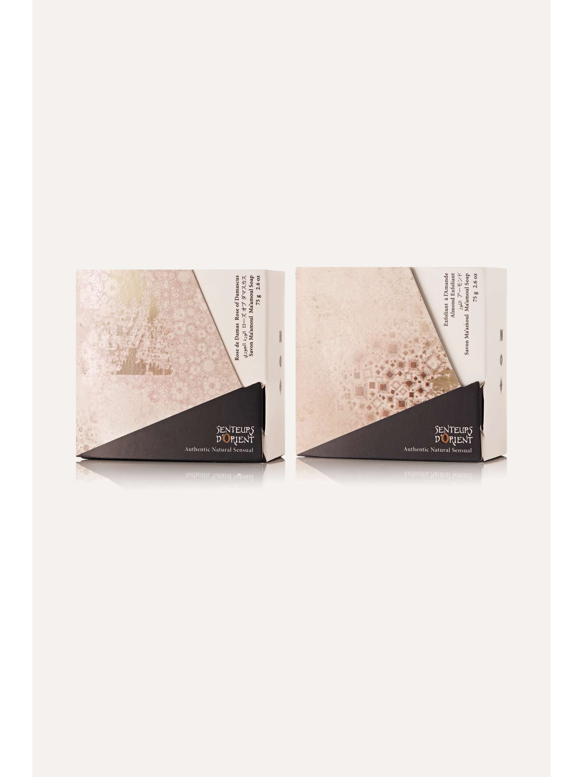 SENTEURS D'ORIENT + NET SUSTAIN Ma'amoul Soap Rose of Damascus and Almond Exfoliant Refill Duo