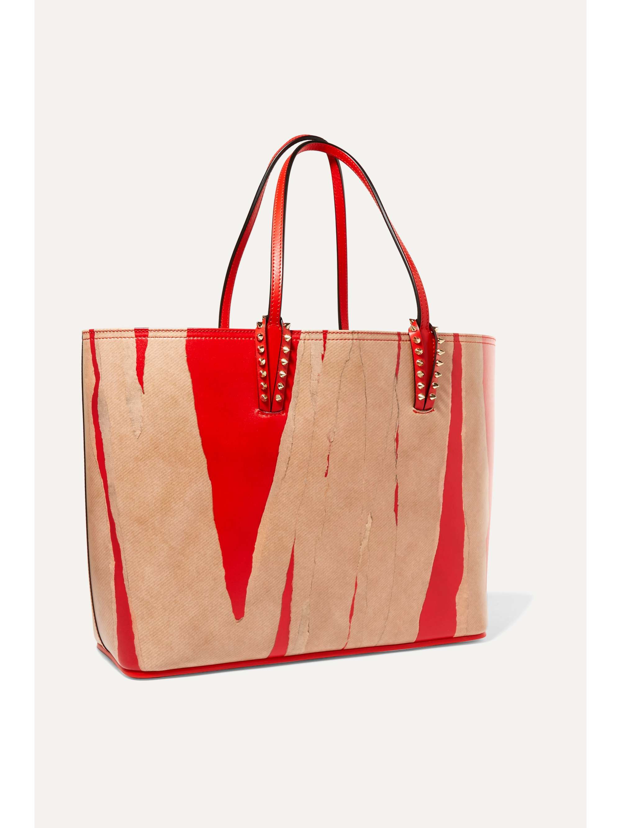 CHRISTIAN LOUBOUTIN Cabata Kraft studded printed leather tote