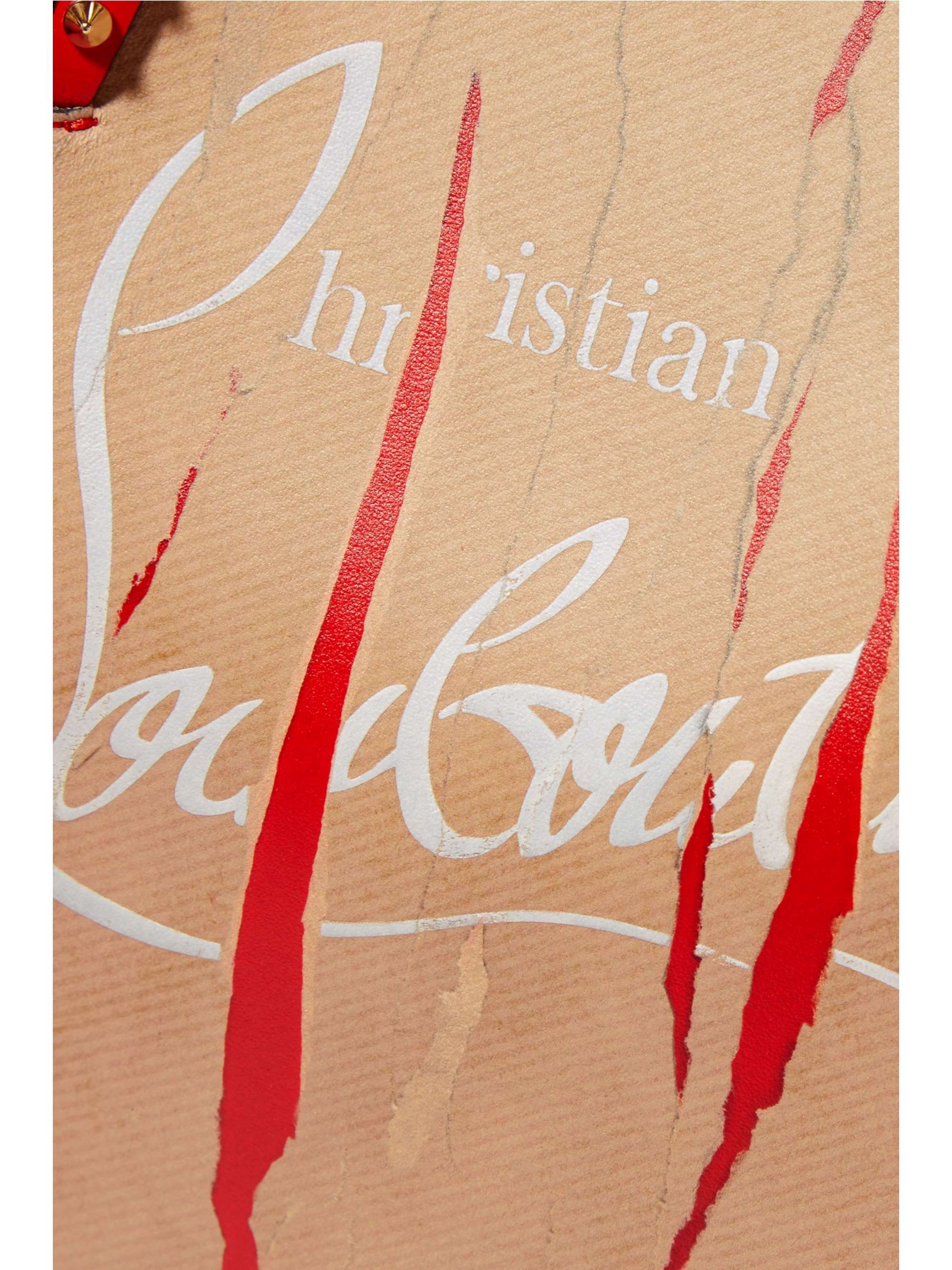 CHRISTIAN LOUBOUTIN Cabata Kraft studded printed leather tote