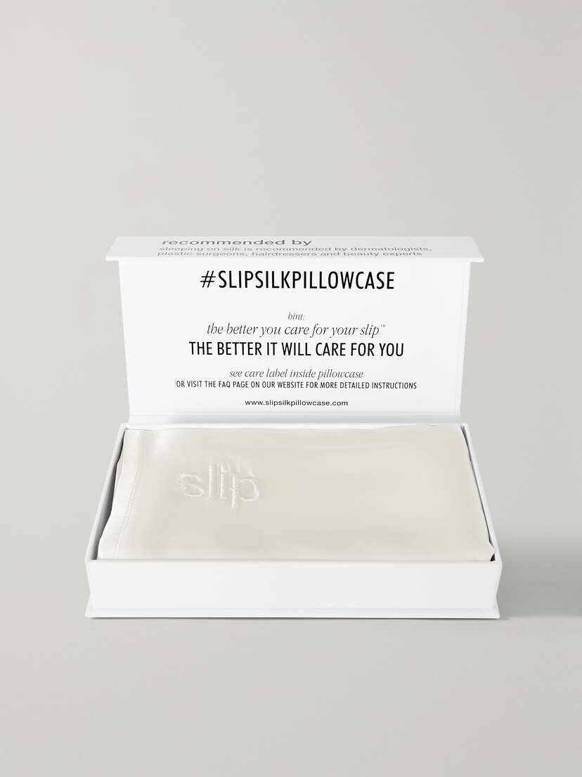 Slip Embroidered Silk King Pillowcase