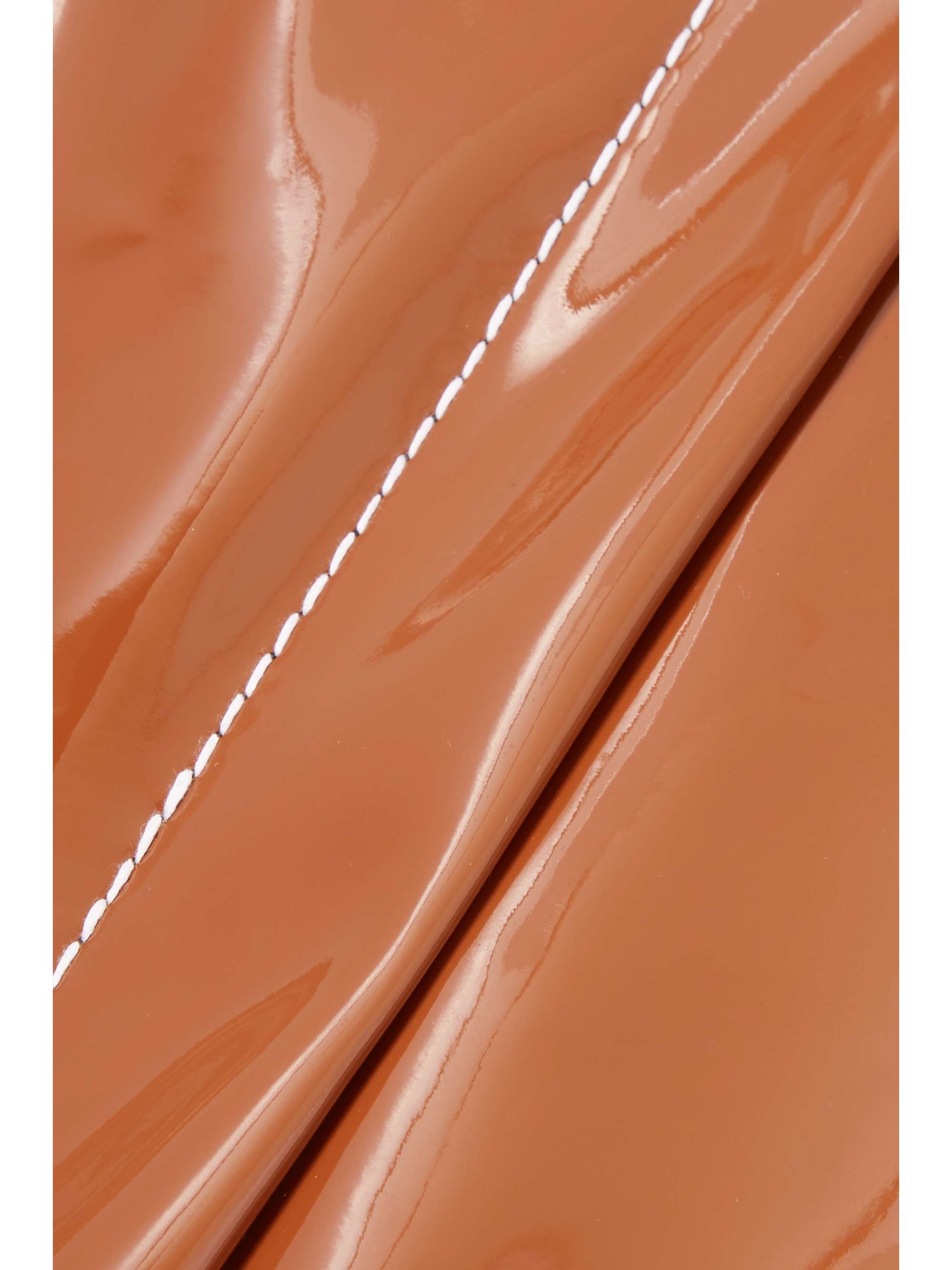 MARNI Faux patent-leather midi skirt