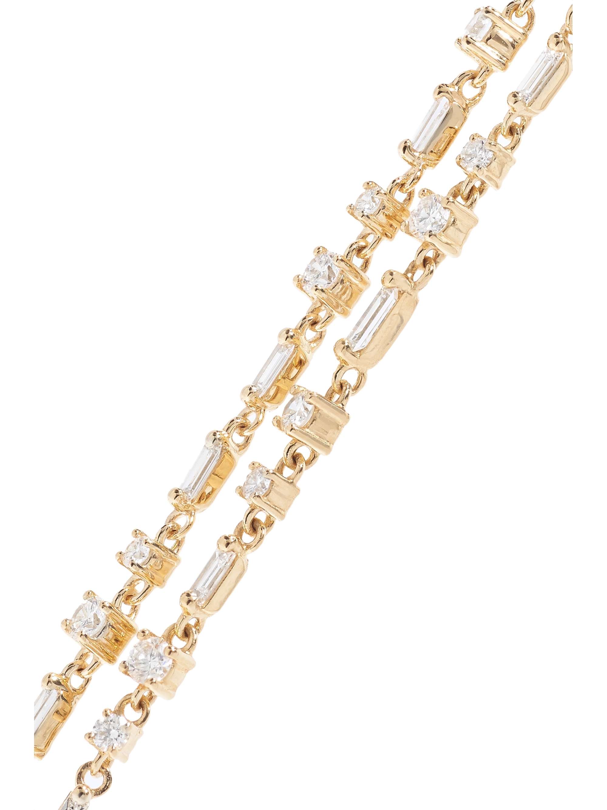 SUZANNE KALAN 18-karat gold diamond bracelet