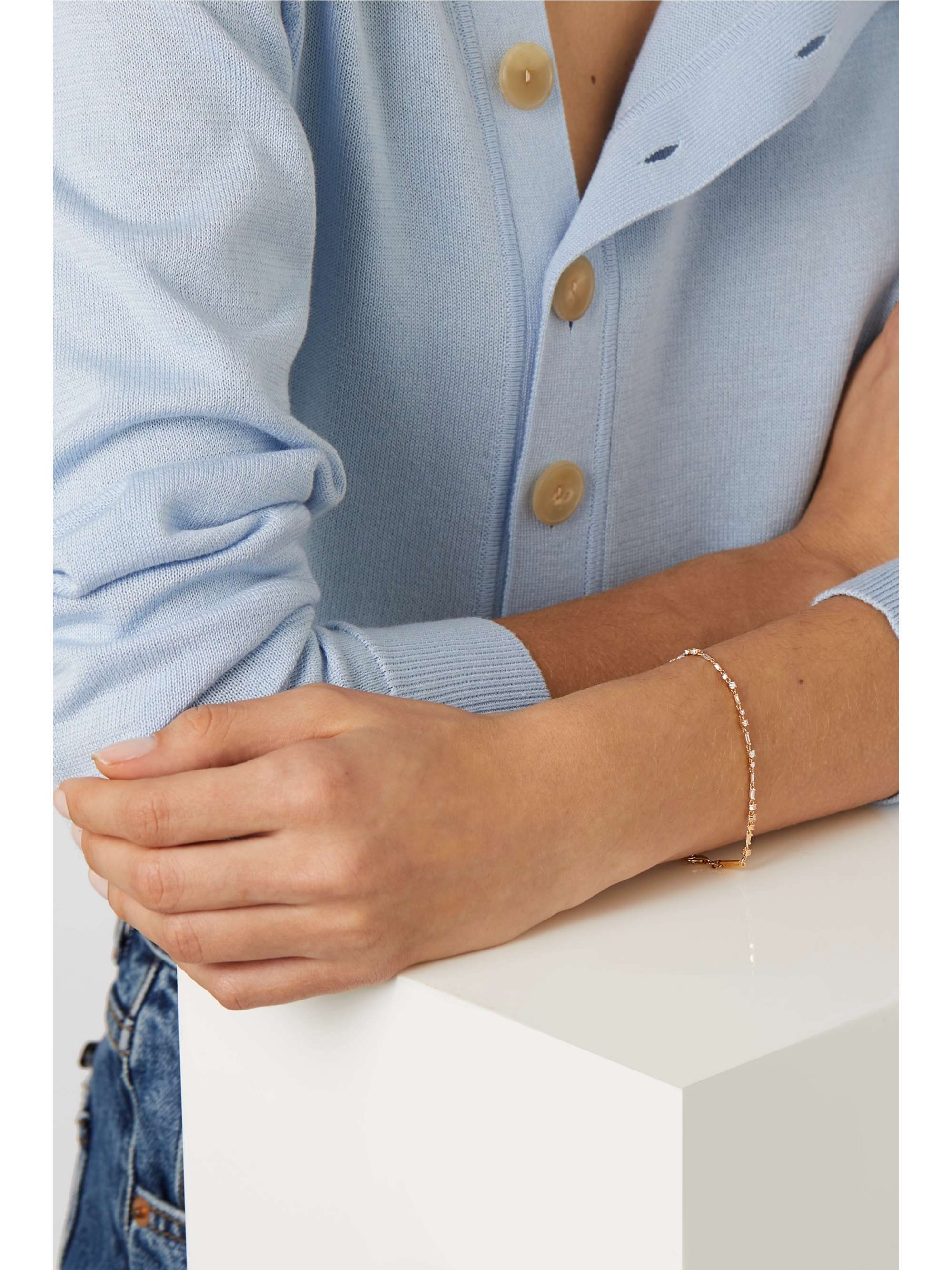 SUZANNE KALAN 18-karat gold diamond bracelet