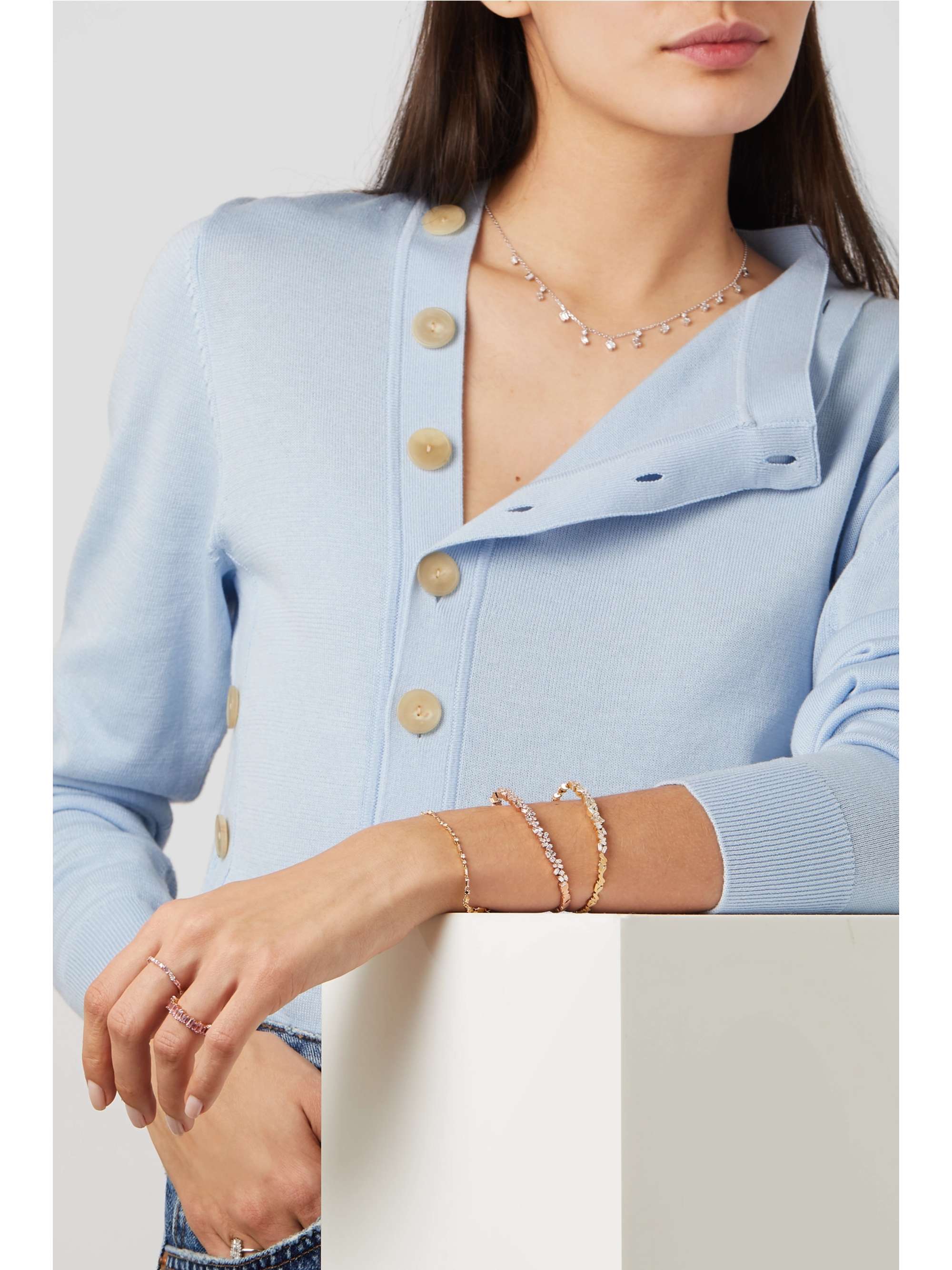SUZANNE KALAN 18-karat gold diamond bracelet
