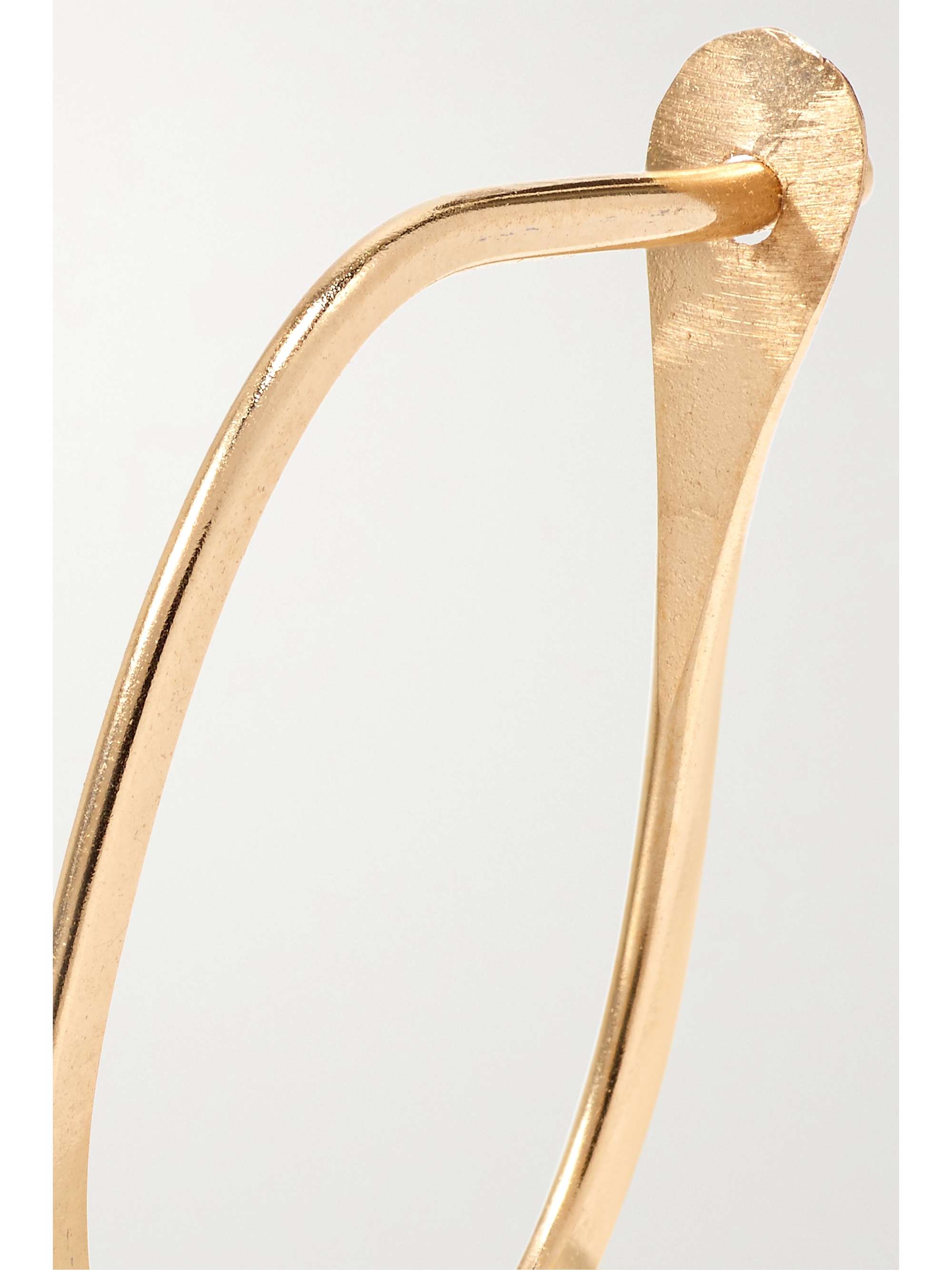 MELISSA JOY MANNING Teardrop 14-karat gold hoop earrings