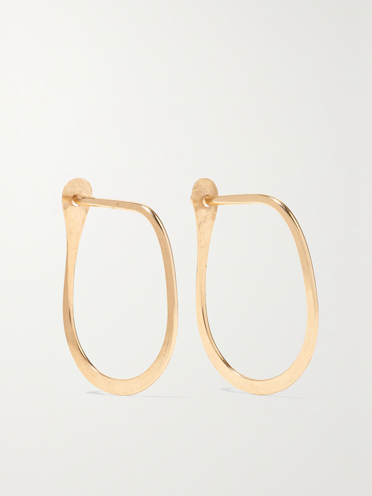 Melissa Joy Manning - Teardrop 14-karat Gold Hoop Earrings - One size
