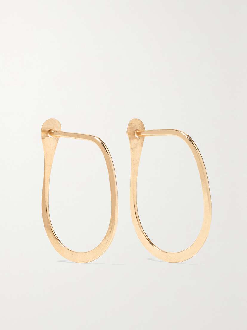 Melissa Joy Manning Teardrop 14-karat Gold Hoop Earrings
