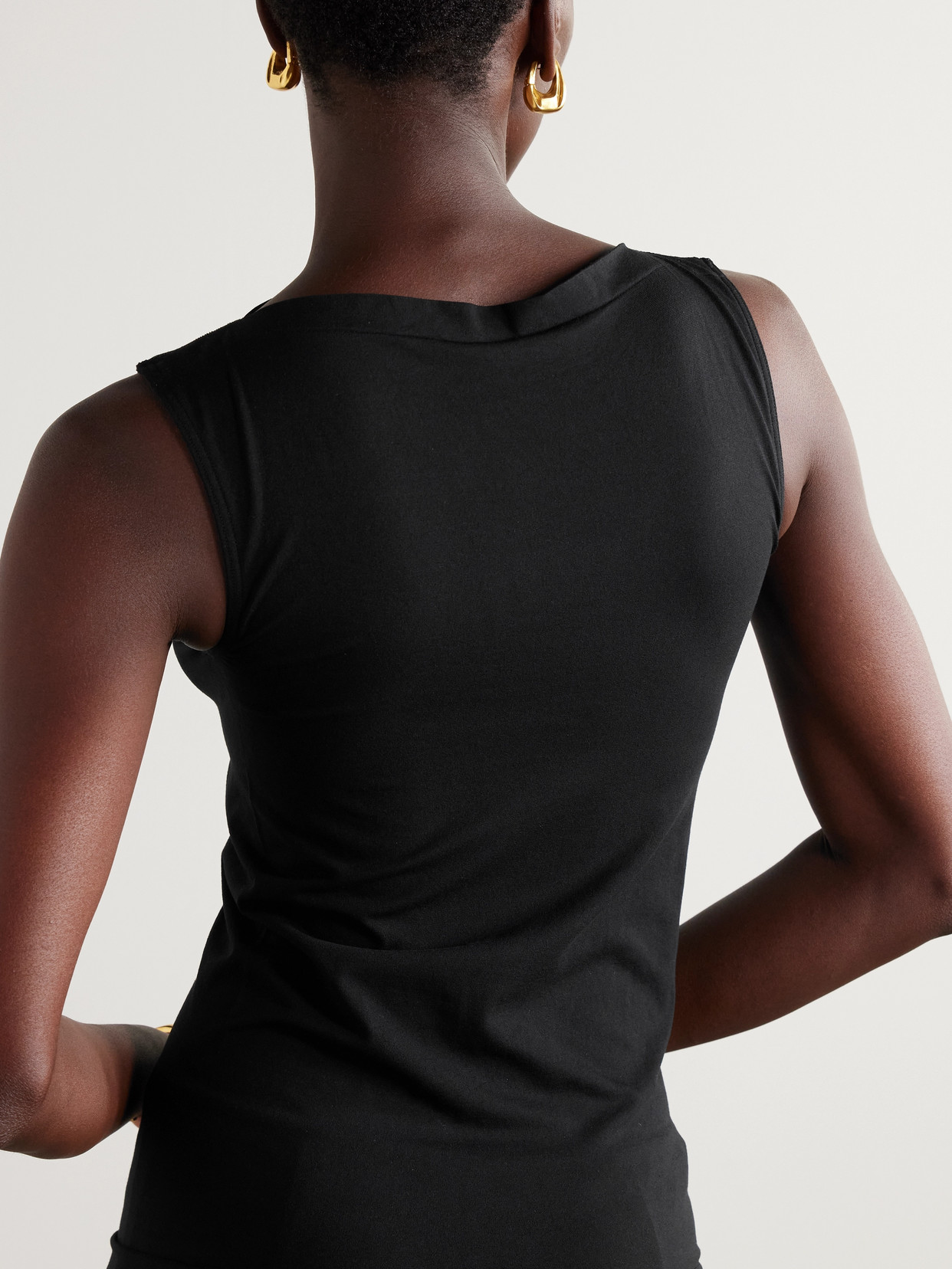 Wolford Aurora Stretch-jersey Tank Top In Black