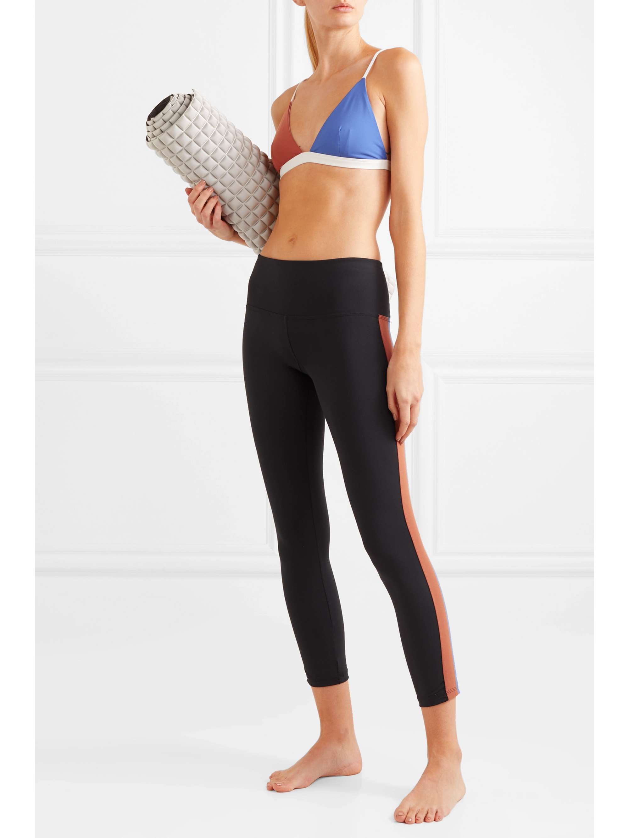 OLYMPIA ACTIVEWEAR Titus Ankle striped stretch leggings