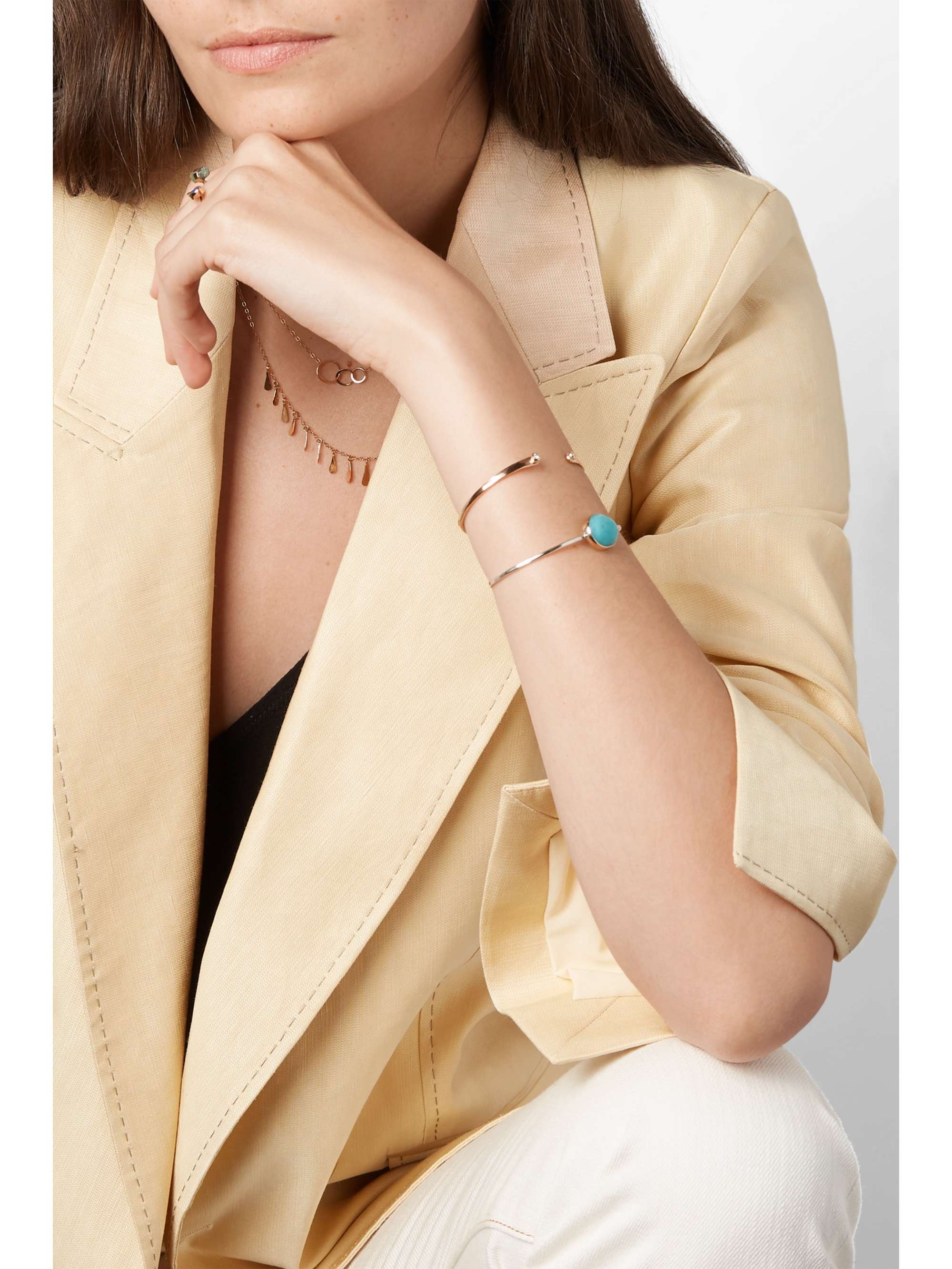 MELISSA JOY MANNING 14-karat gold diamond cuff