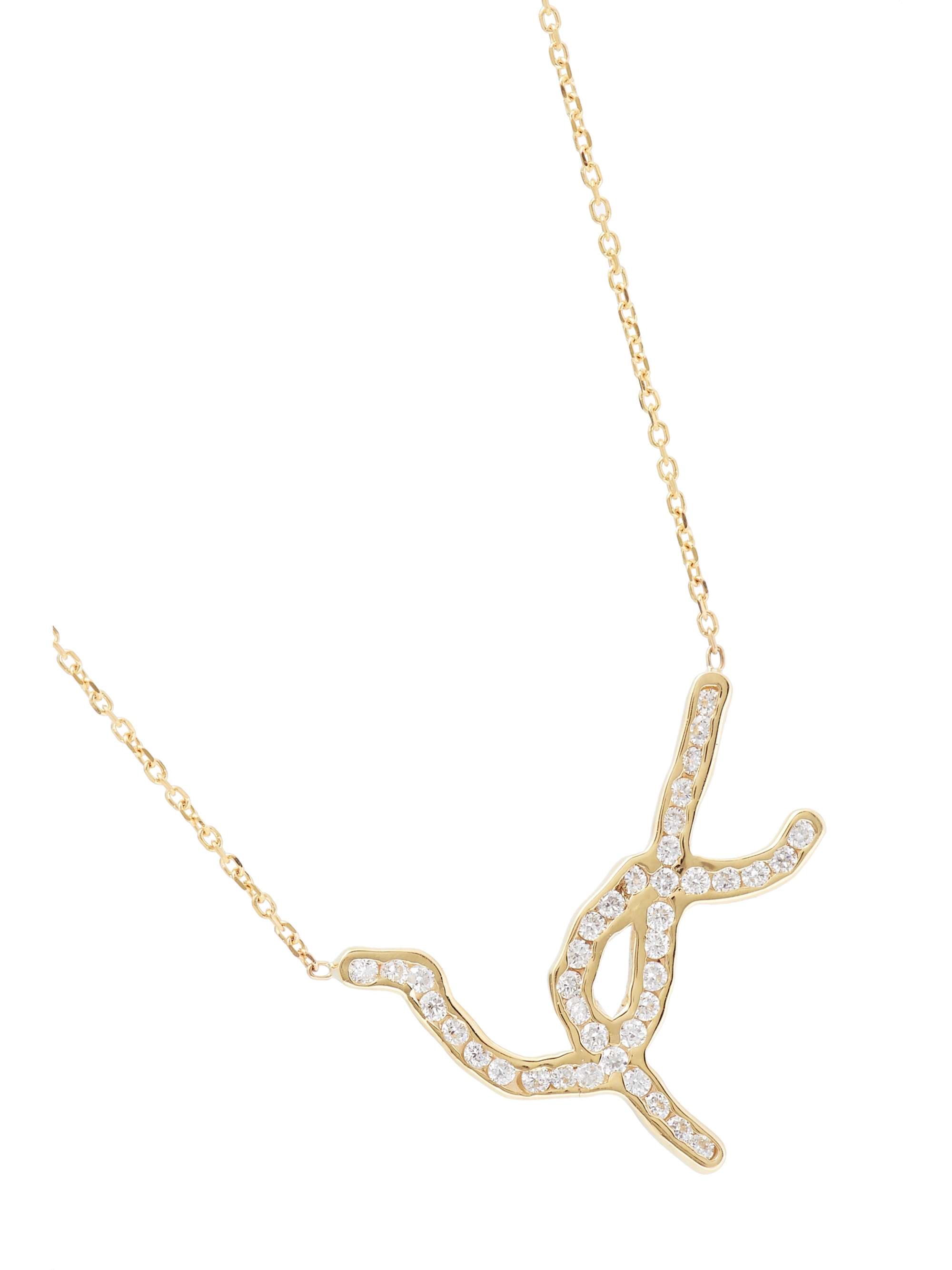 SARAH & SEBASTIAN Kintsugi 10-karat gold diamond necklace