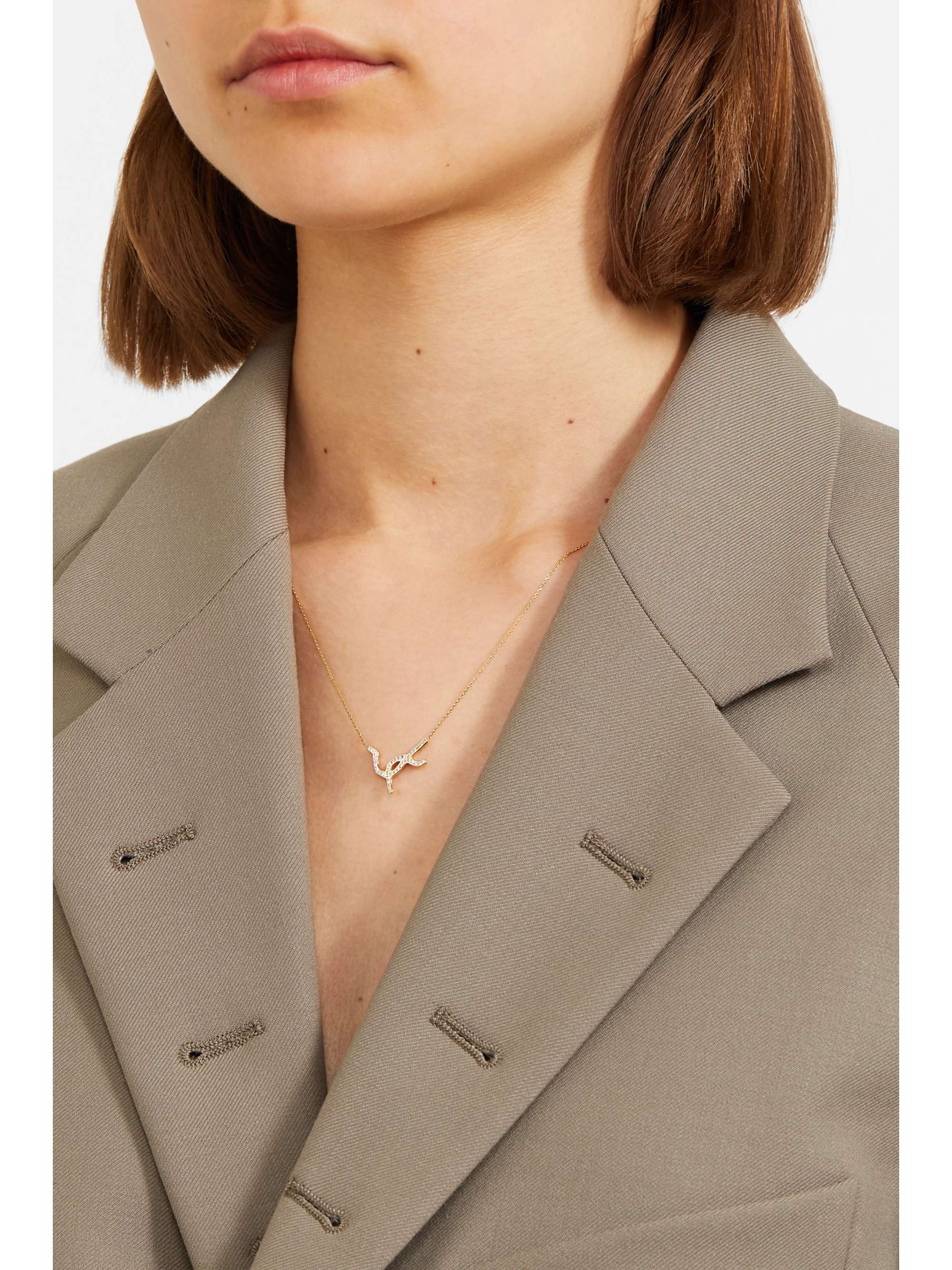 SARAH & SEBASTIAN Kintsugi 10-karat gold diamond necklace