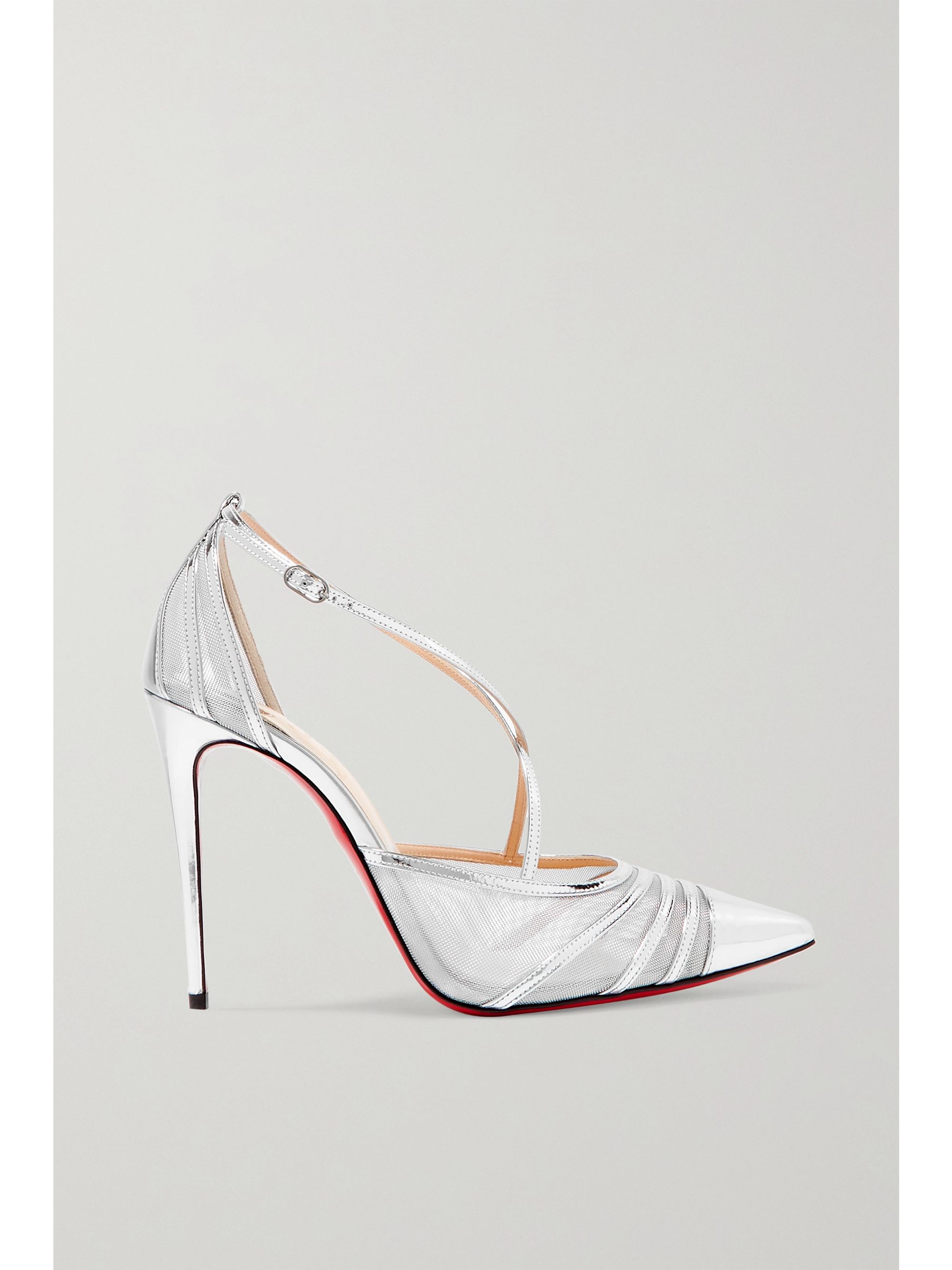 silver mesh heels