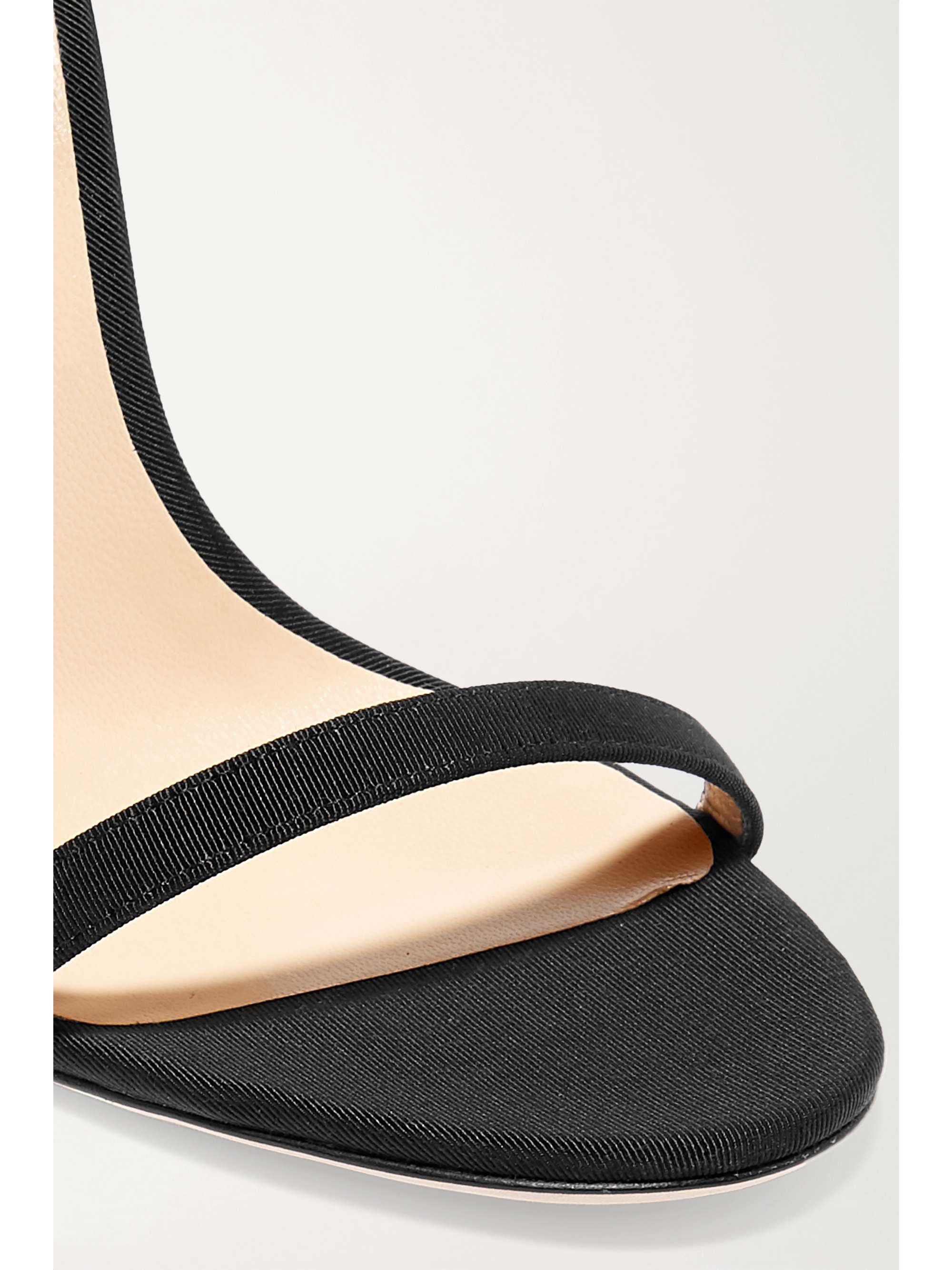 JIMMY CHOO Aveline 100 bow-detailed mirrored-leather sandals