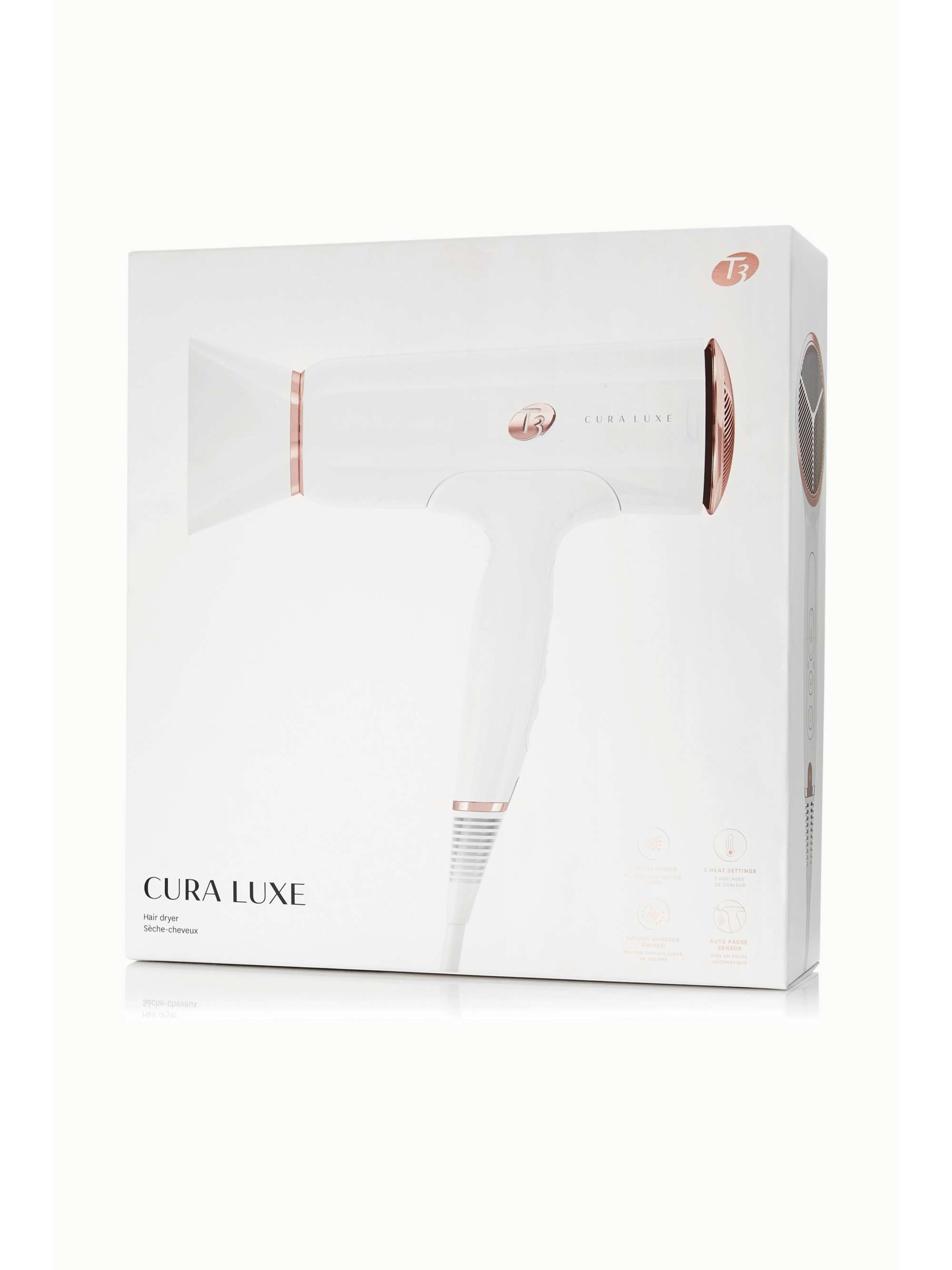T3 Cura Luxe Hair Dryer - US 2-pin plug