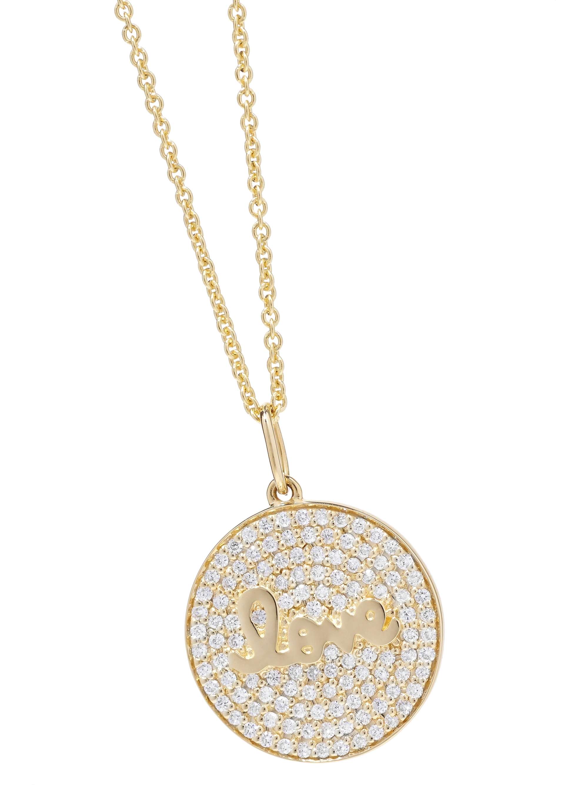 SYDNEY EVAN Love 14-karat gold diamond necklace