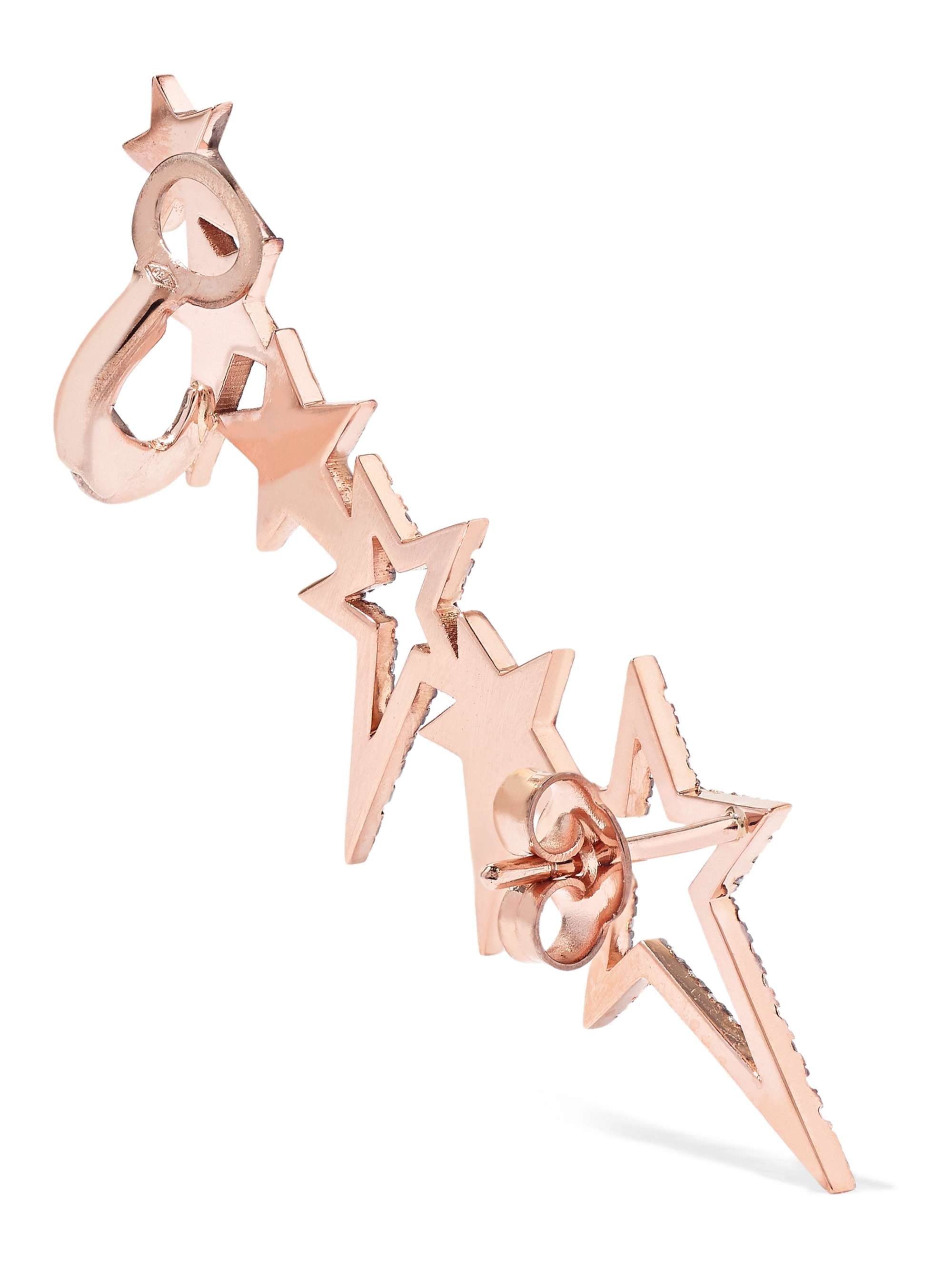 DIANE KORDAS Star 18-karat rose gold diamond ear cuff