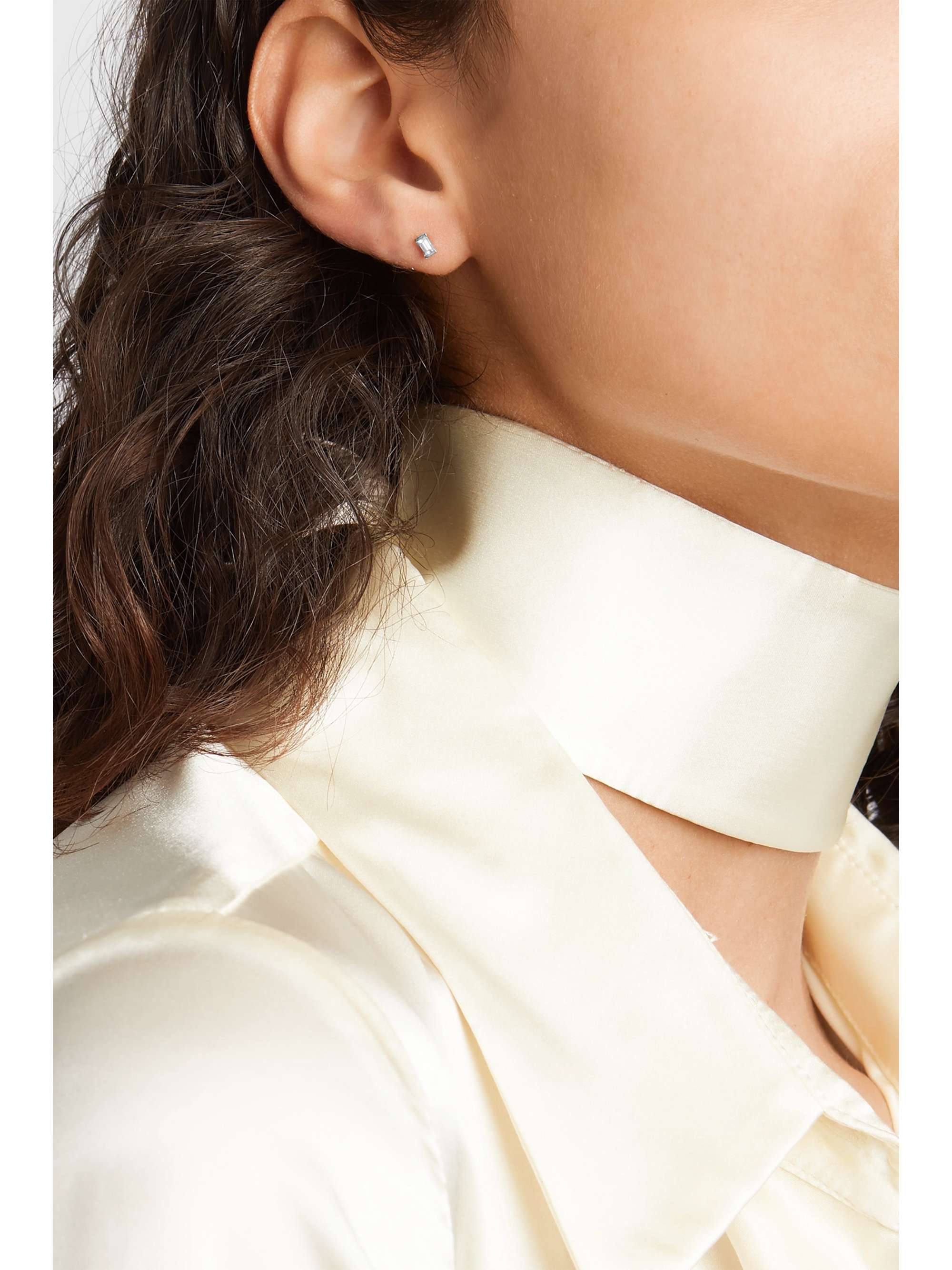 MARIA TASH 18-karat rose gold diamond earring