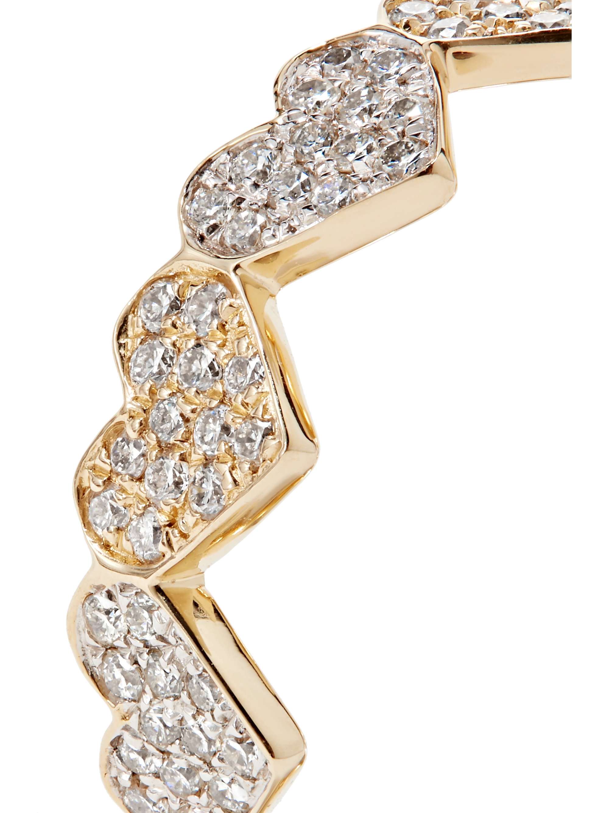 SYDNEY EVAN Eternity Heart 14-karat yellow and white gold diamond ring