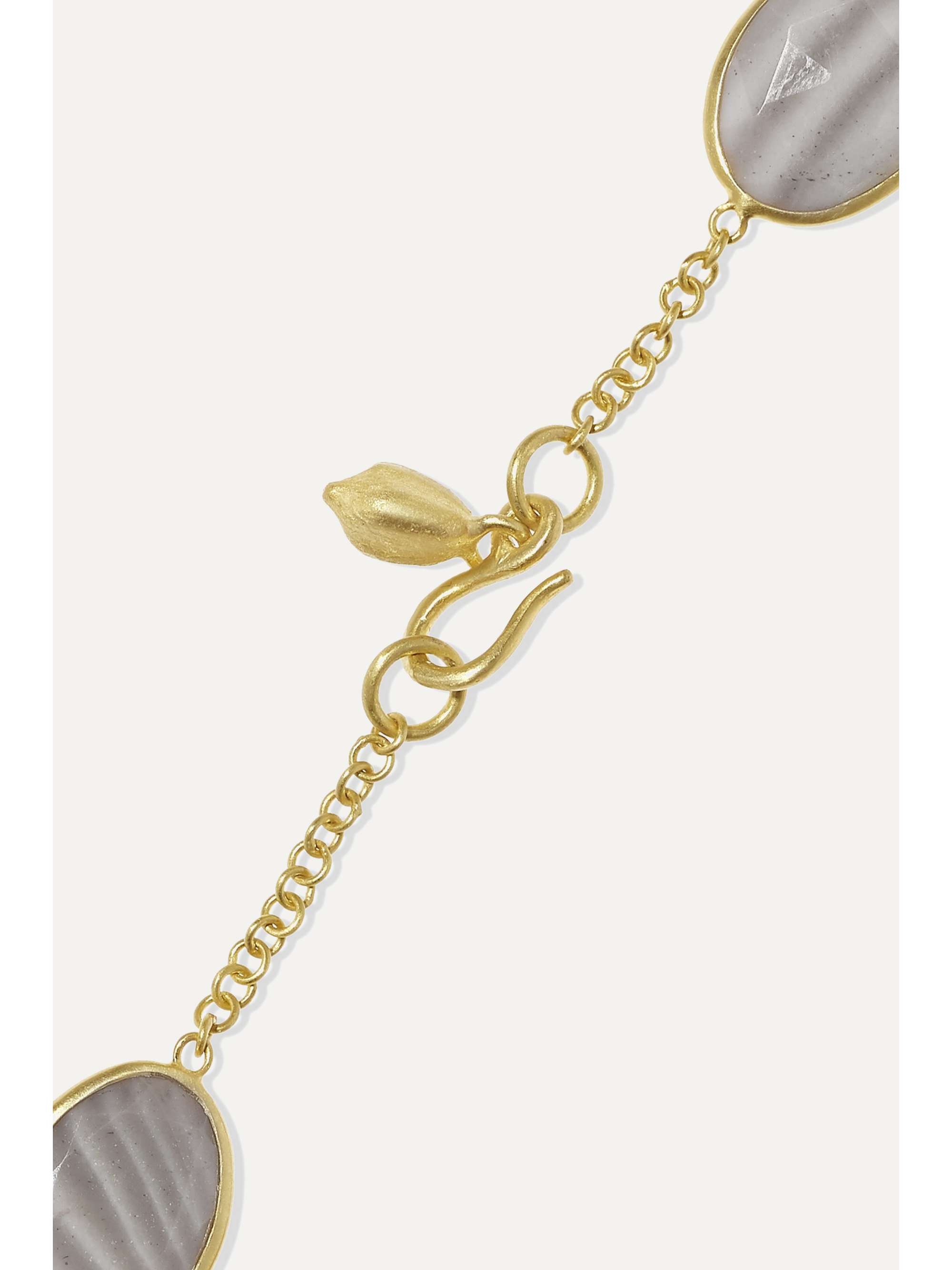 PIPPA SMALL 18-karat gold agate bracelet