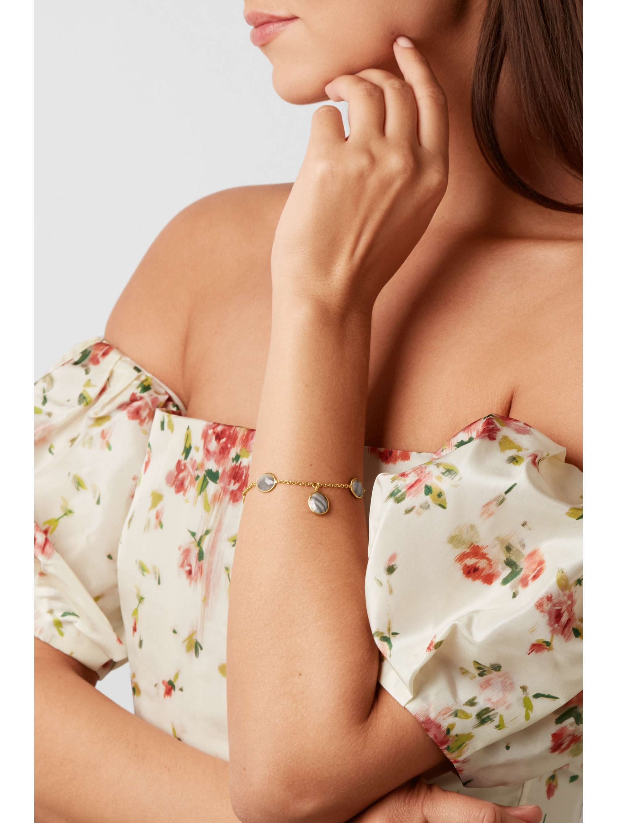 PIPPA SMALL 18-karat gold agate bracelet