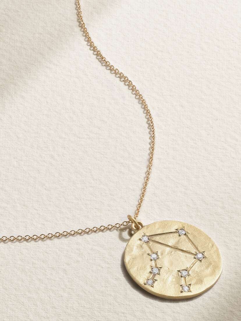 Brooke Gregson Zodiac Libra 14-karat  Diamond Necklace