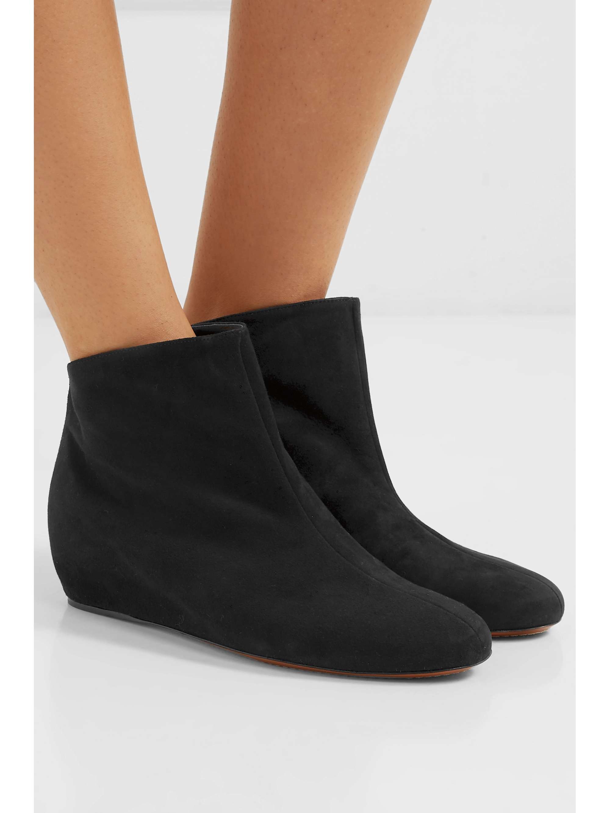 alaia suede booties
