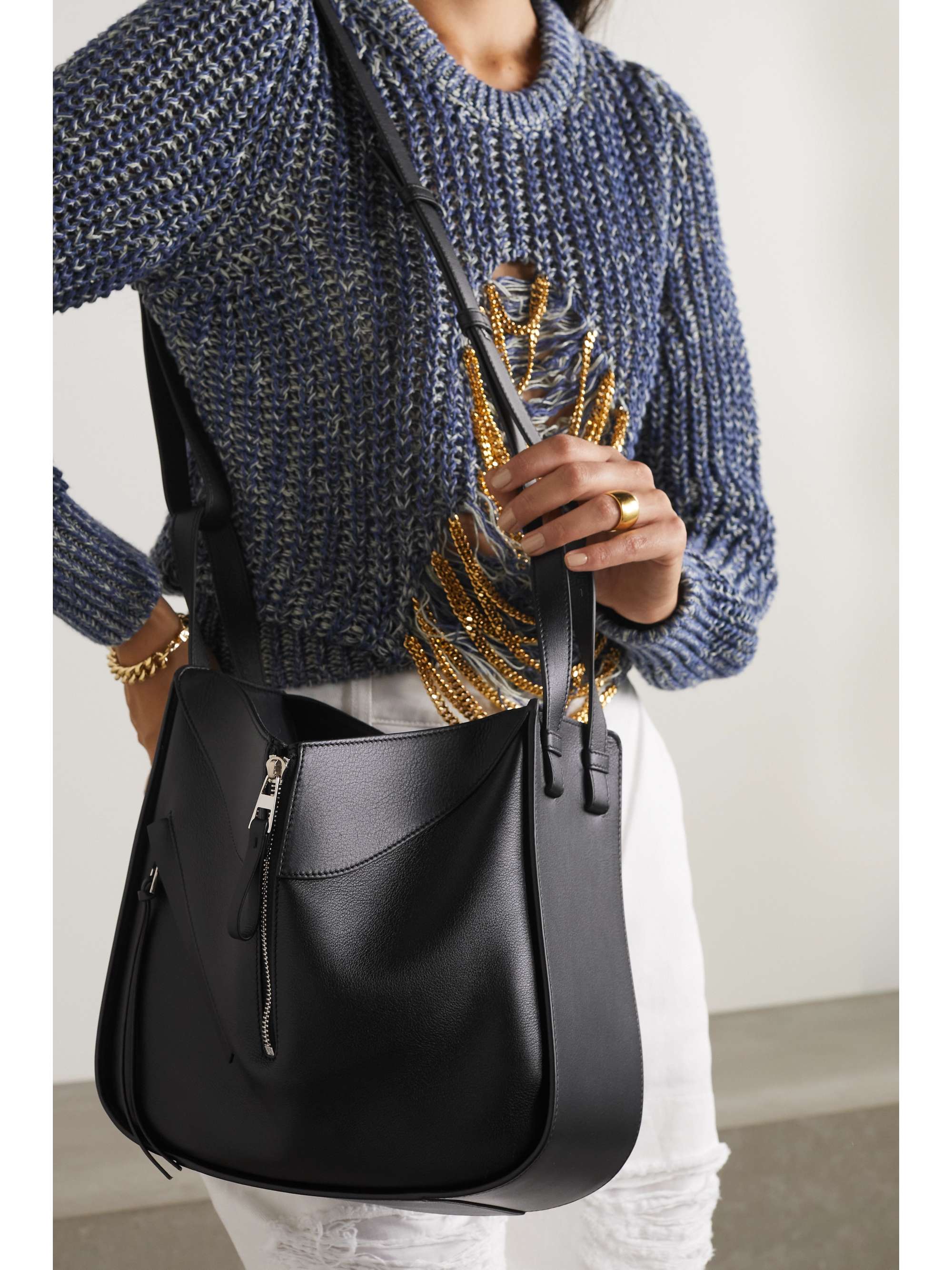 LOEWE Hammock small textured-leather shoulder bag