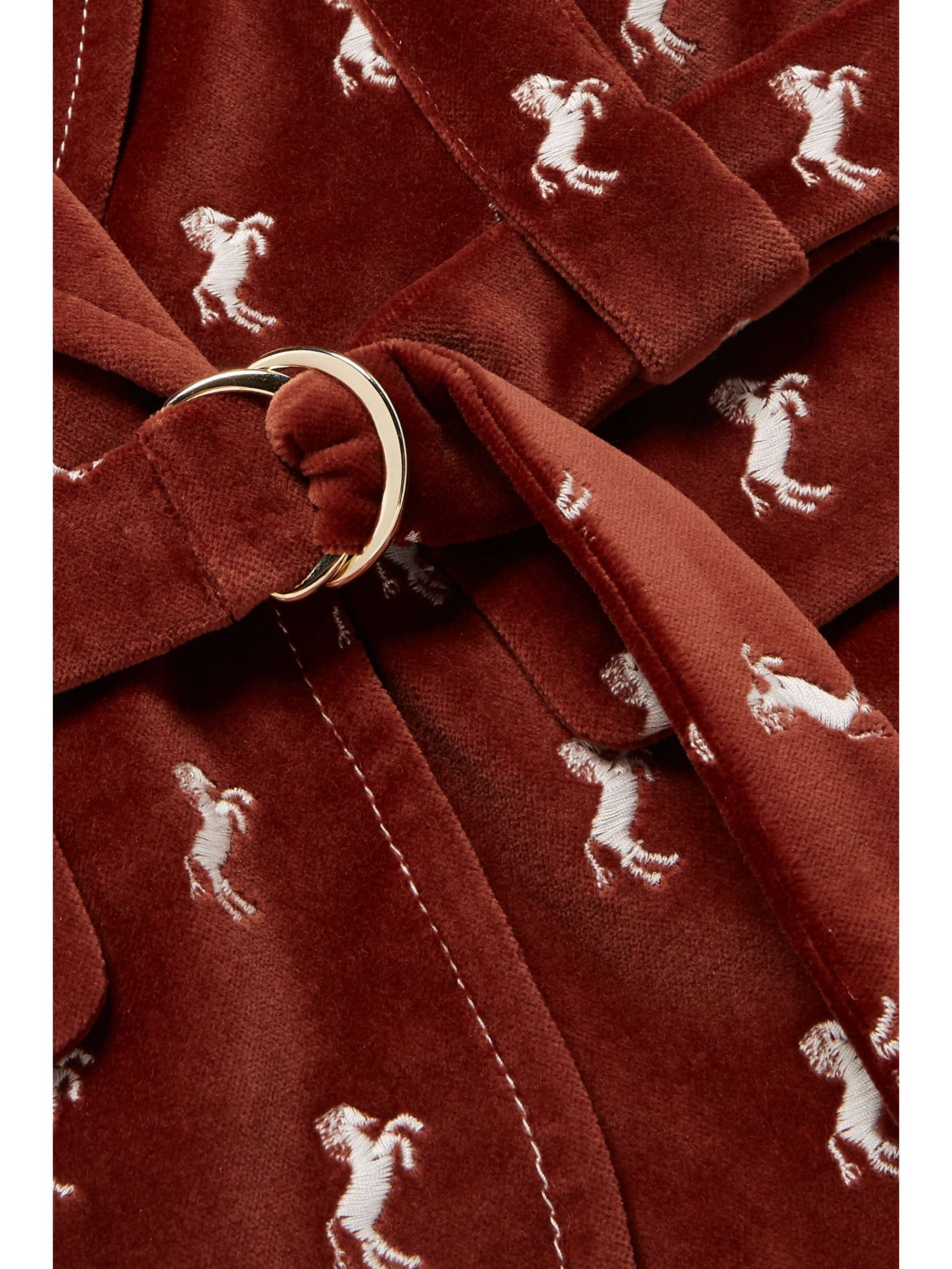 CHLOÉ KIDS Ages 6 - 12 embroidered cotton-velvet blazer