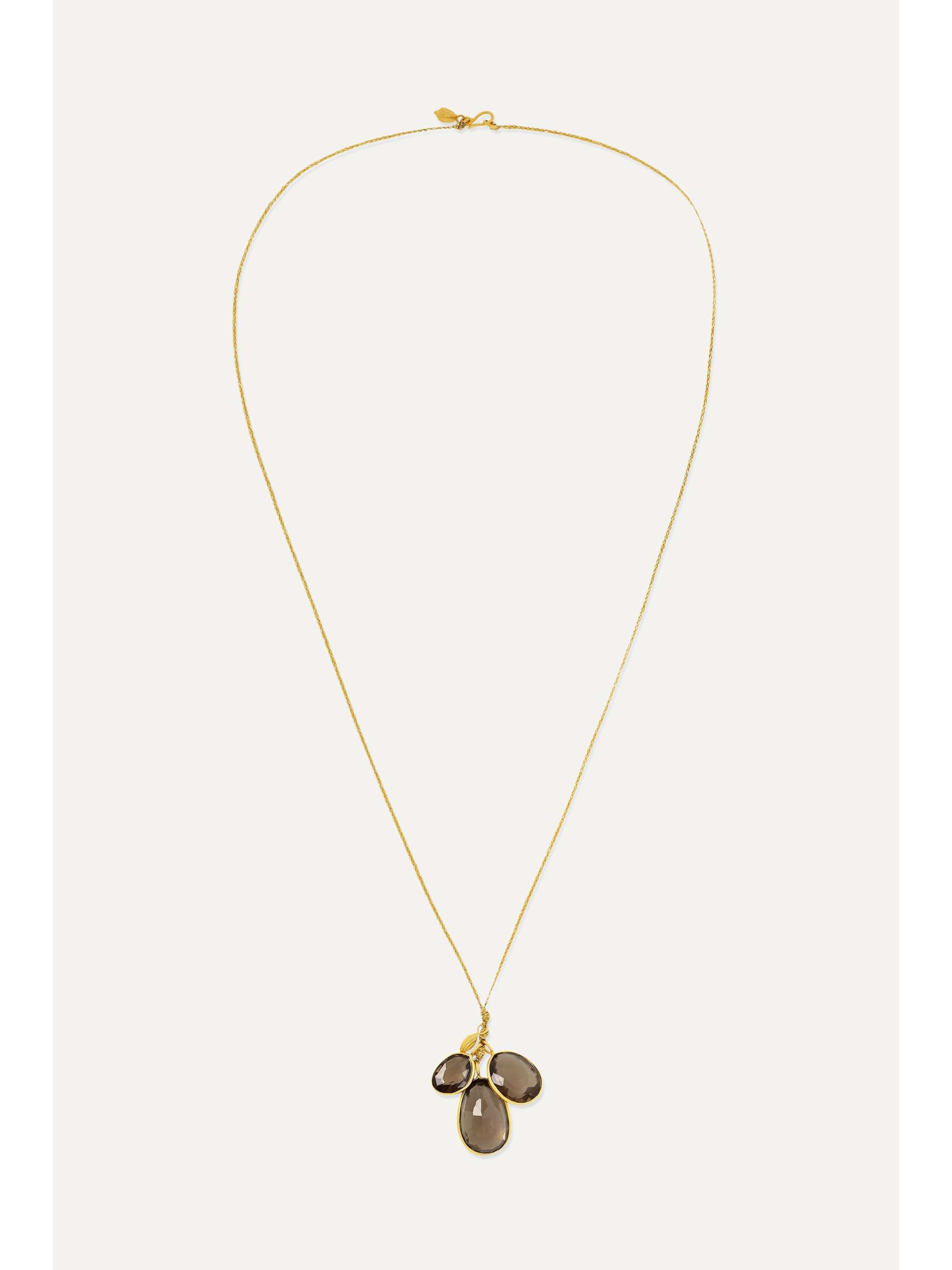 PIPPA SMALL 18-karat gold citrine necklace