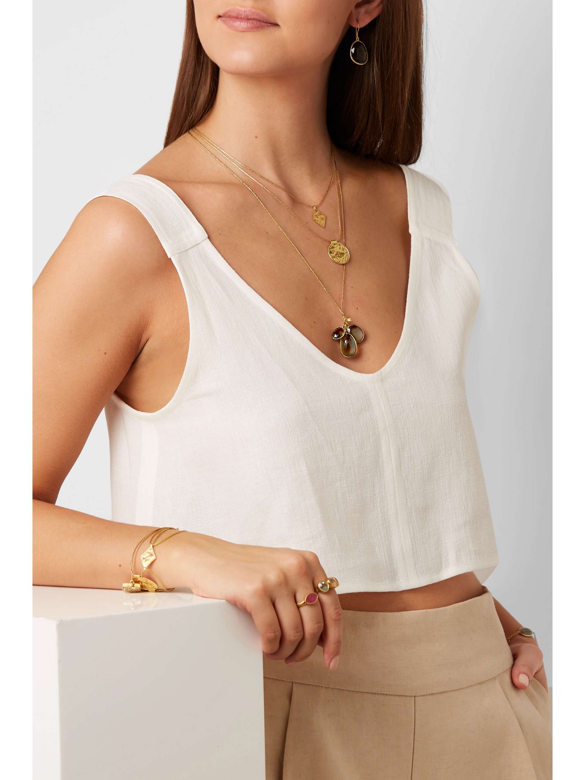 PIPPA SMALL 18-karat gold citrine necklace