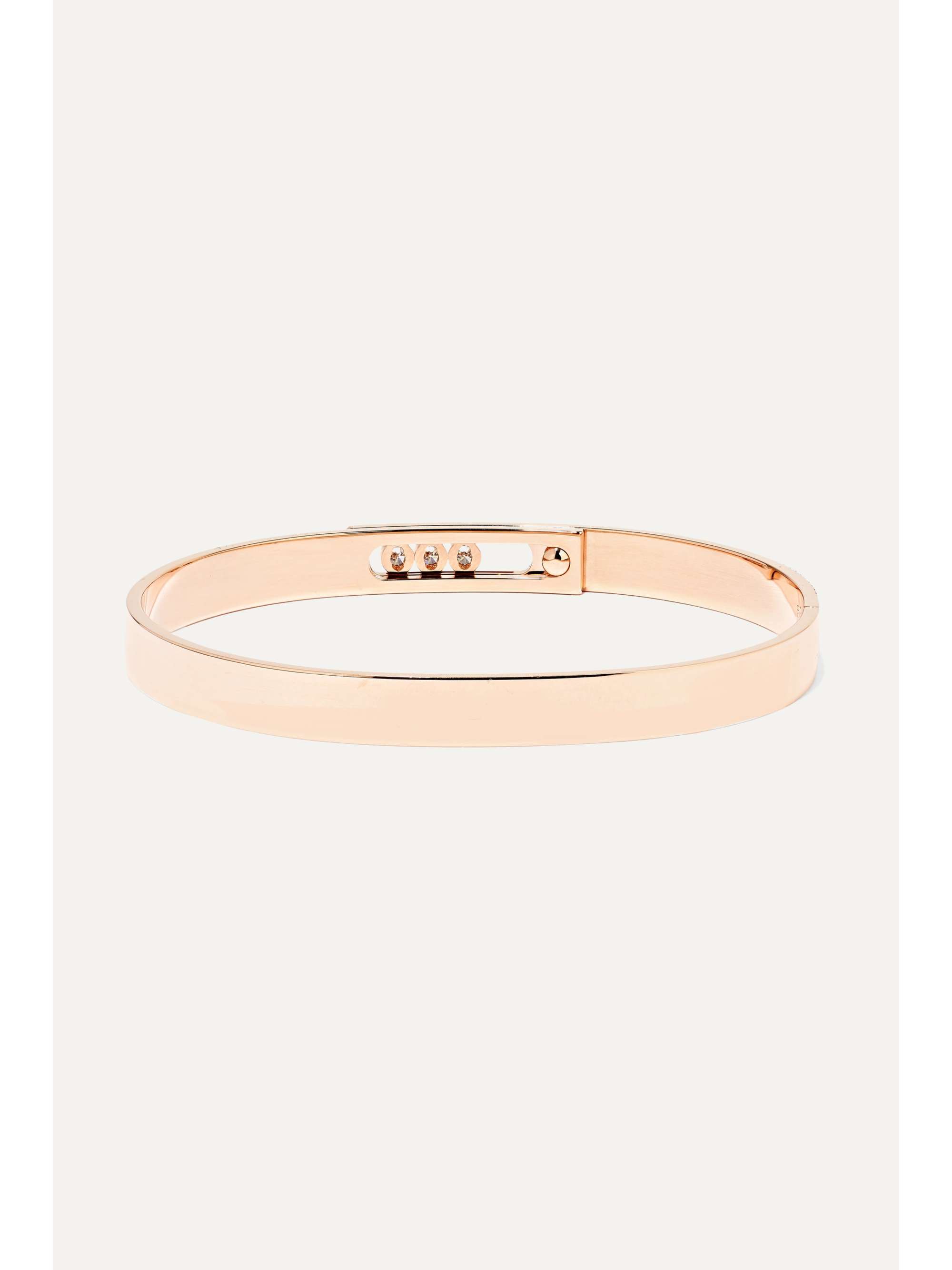 MESSIKA Bracelet jonc en or blanc 18 carats (750/1000) et diamants Move Noa