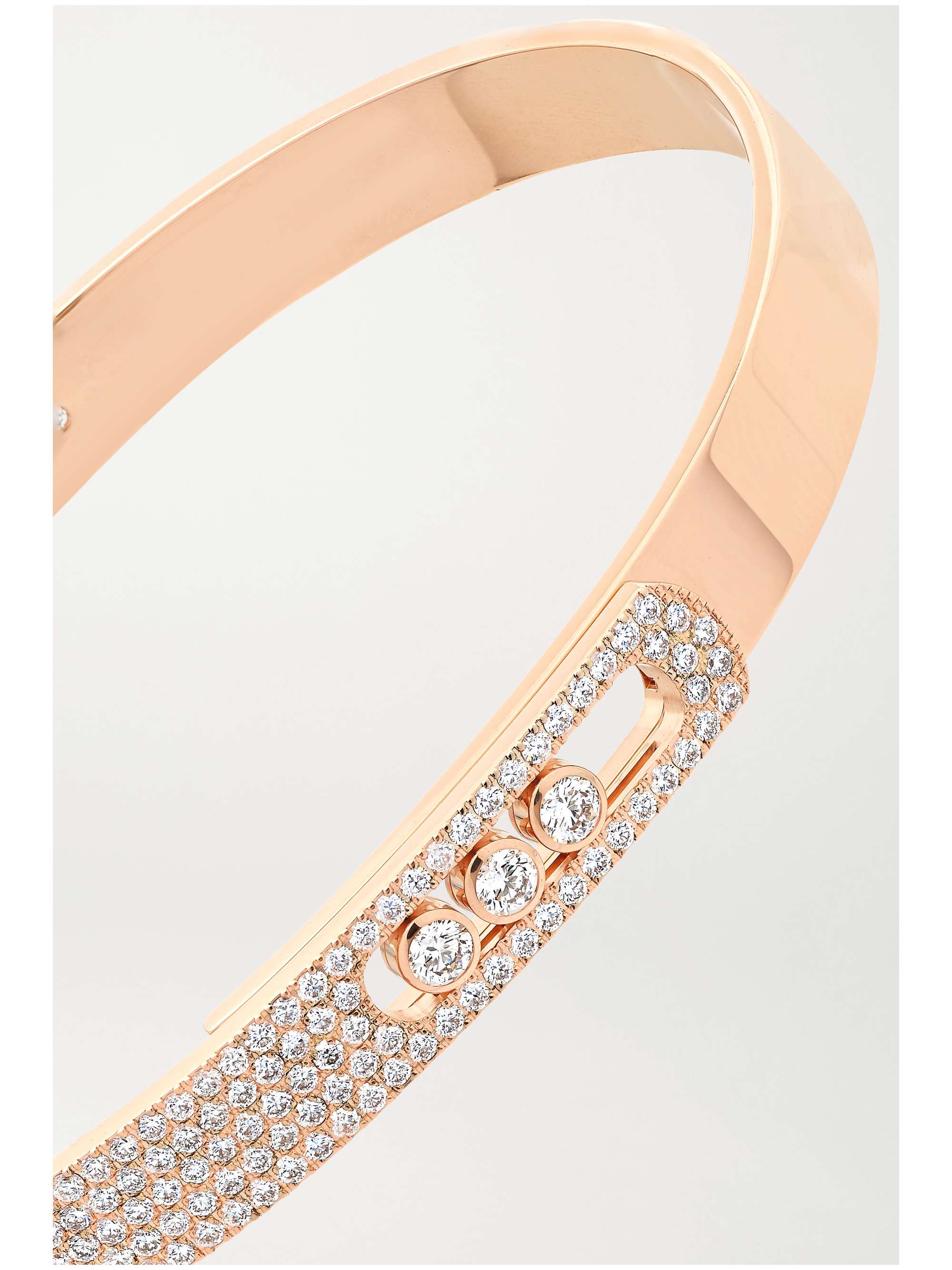 MESSIKA Bracelet jonc en or blanc 18 carats (750/1000) et diamants Move Noa