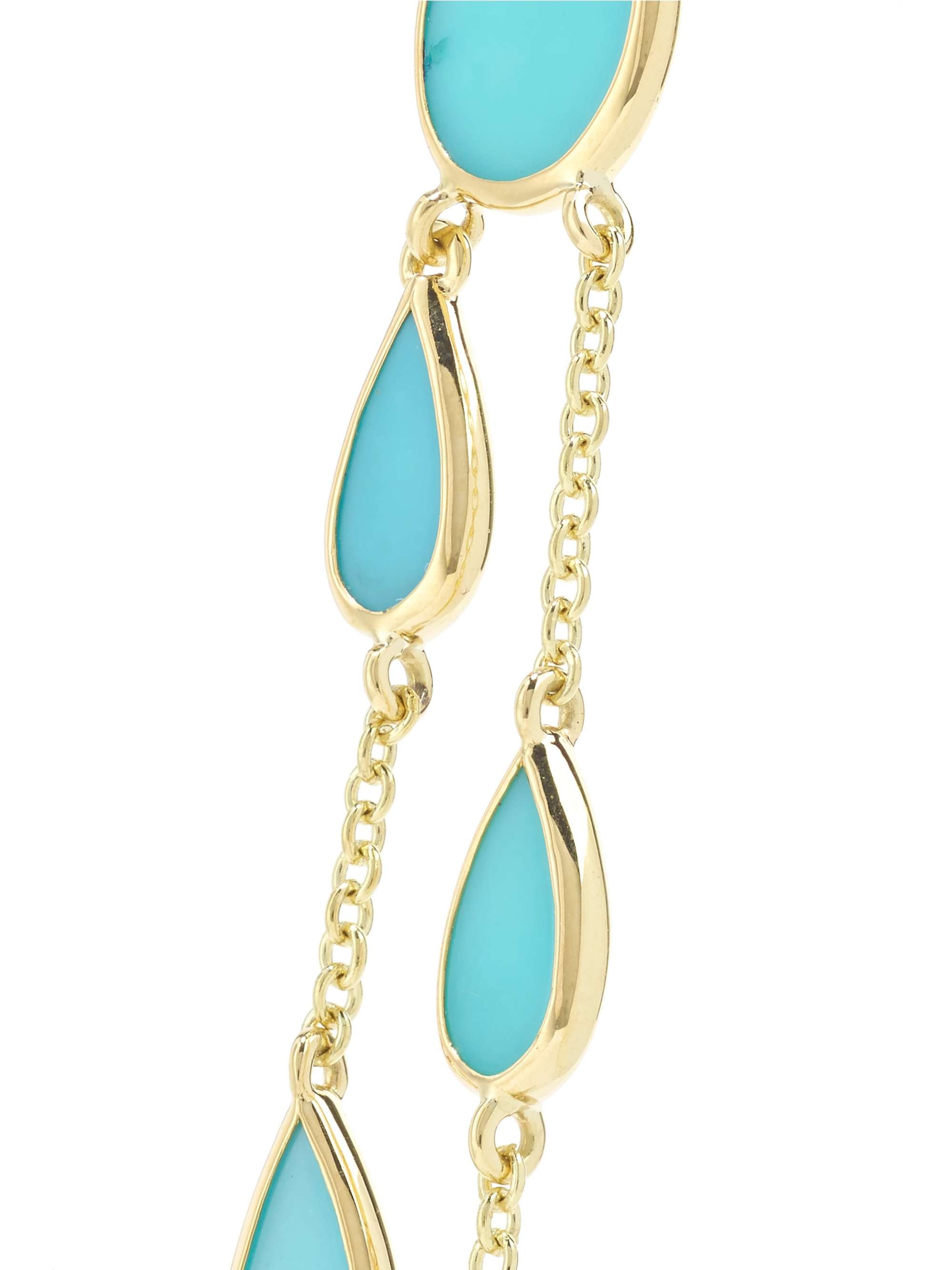 IPPOLITA Polished Rock Candy 18-karat gold turquoise earrings