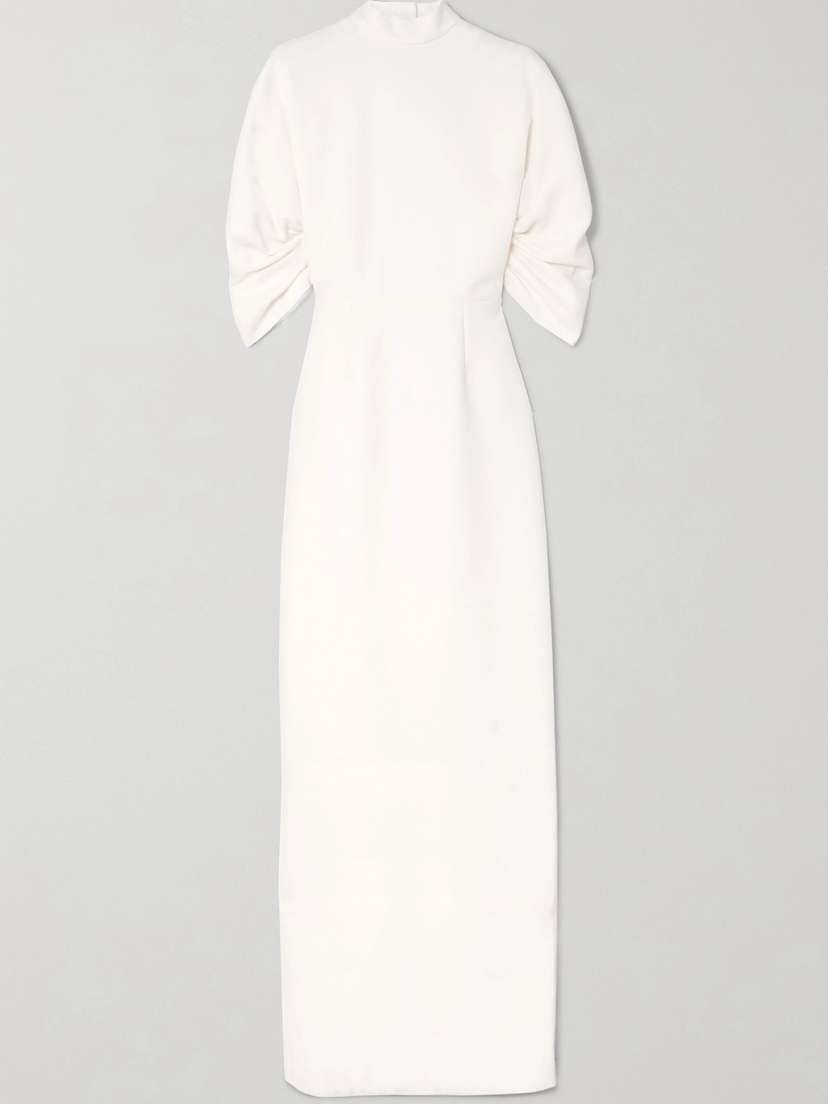 Emilia Wickstead Sharonella Open-back Wool-crepe Dress - UK 16