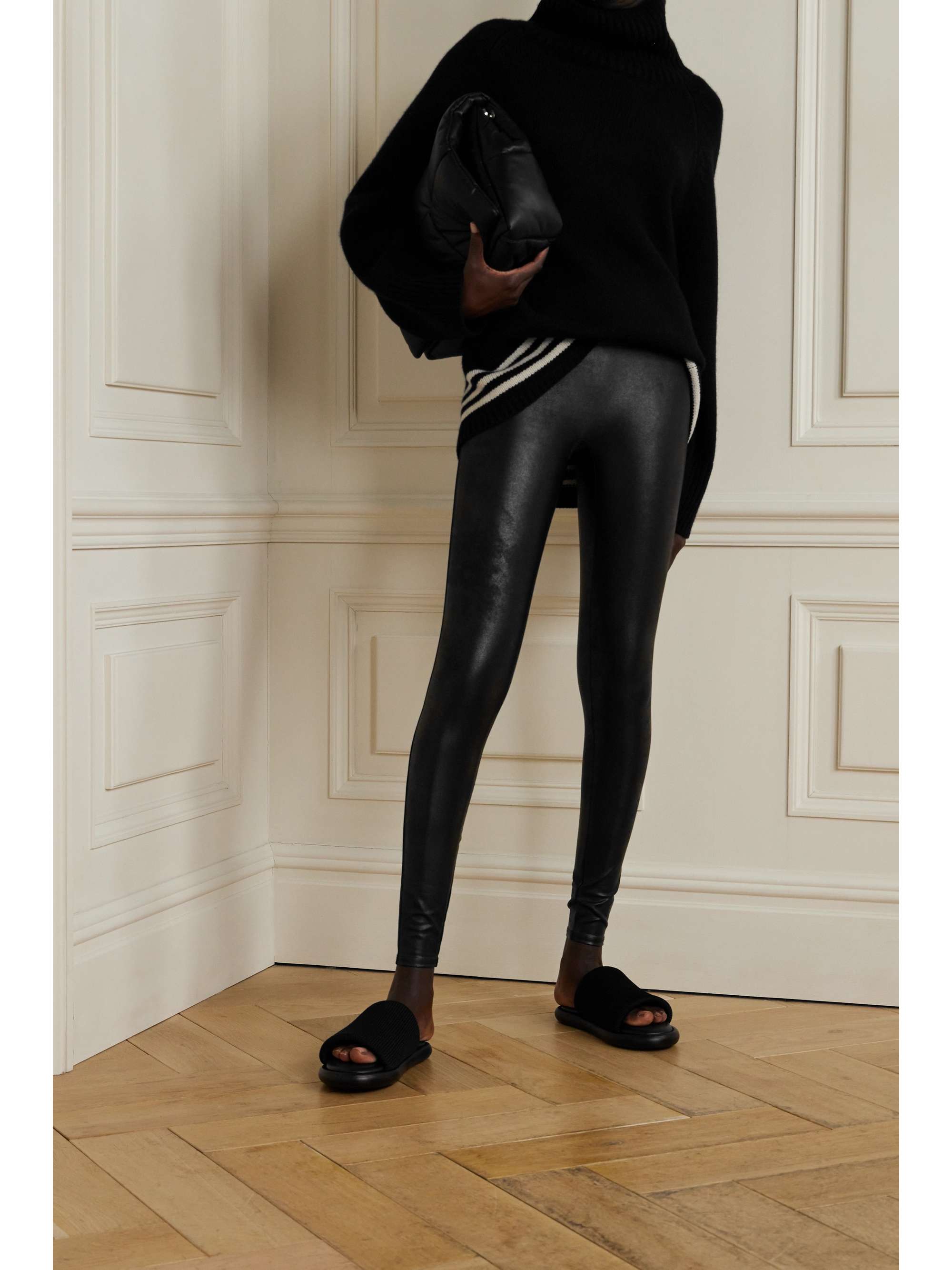 SPANX Faux stretch-leather leggings