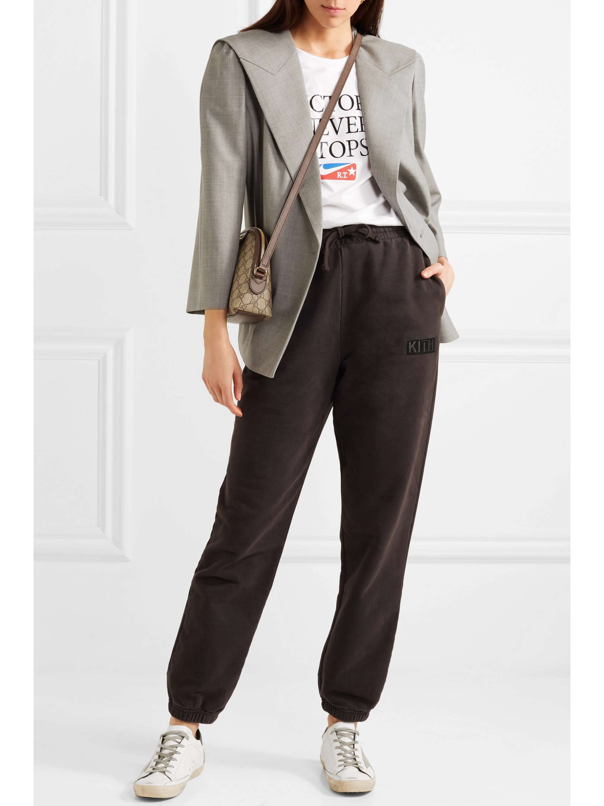 GOLDEN GOOSE Superstar distressed leather and suede sneakers