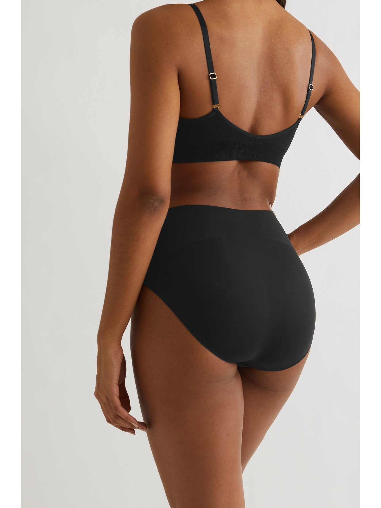Spanx Undie-tectable Set Of Two Stretch-jersey Briefs In Black