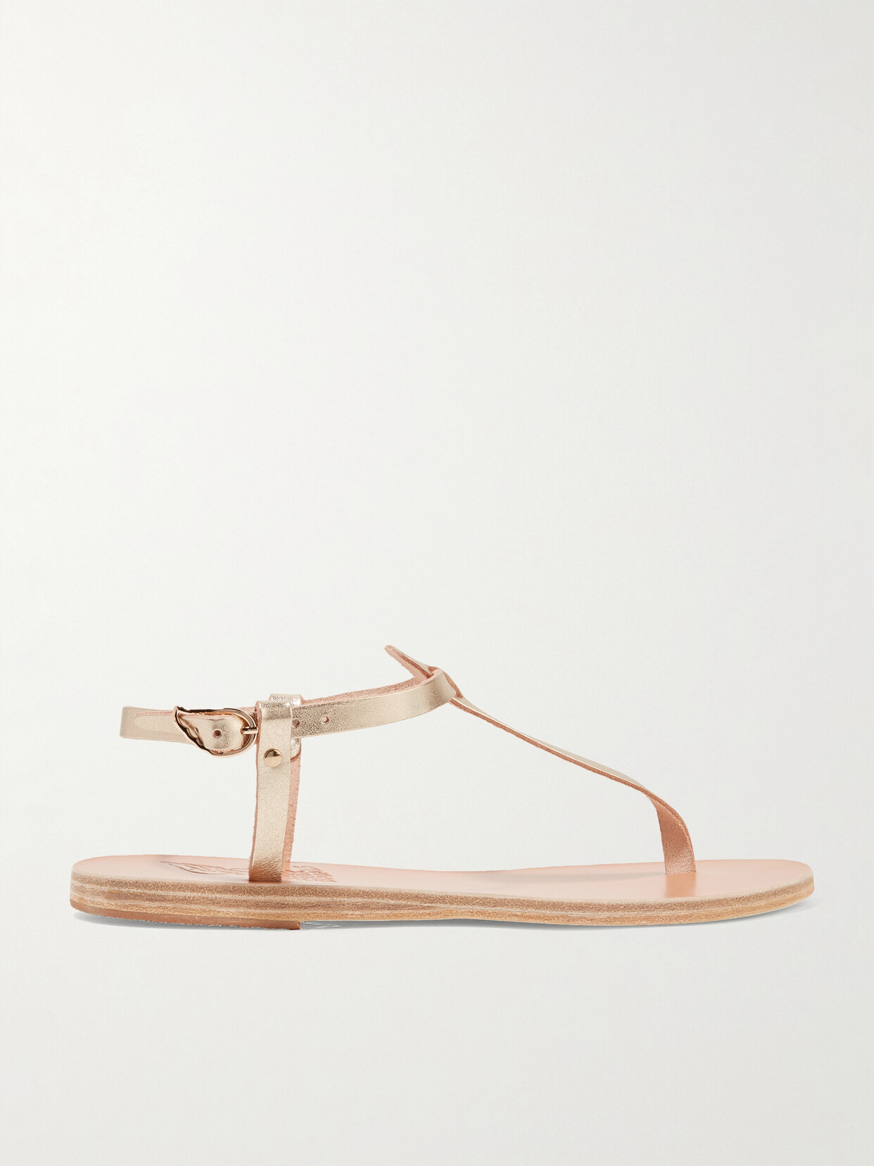 Ancient Greek Sandals - Lito Metallic Leather Sandals - Gold