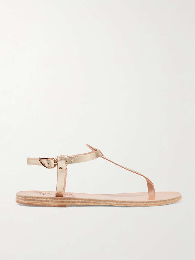 Ancient Greek Sandals Lito Metallic Leather Sandals